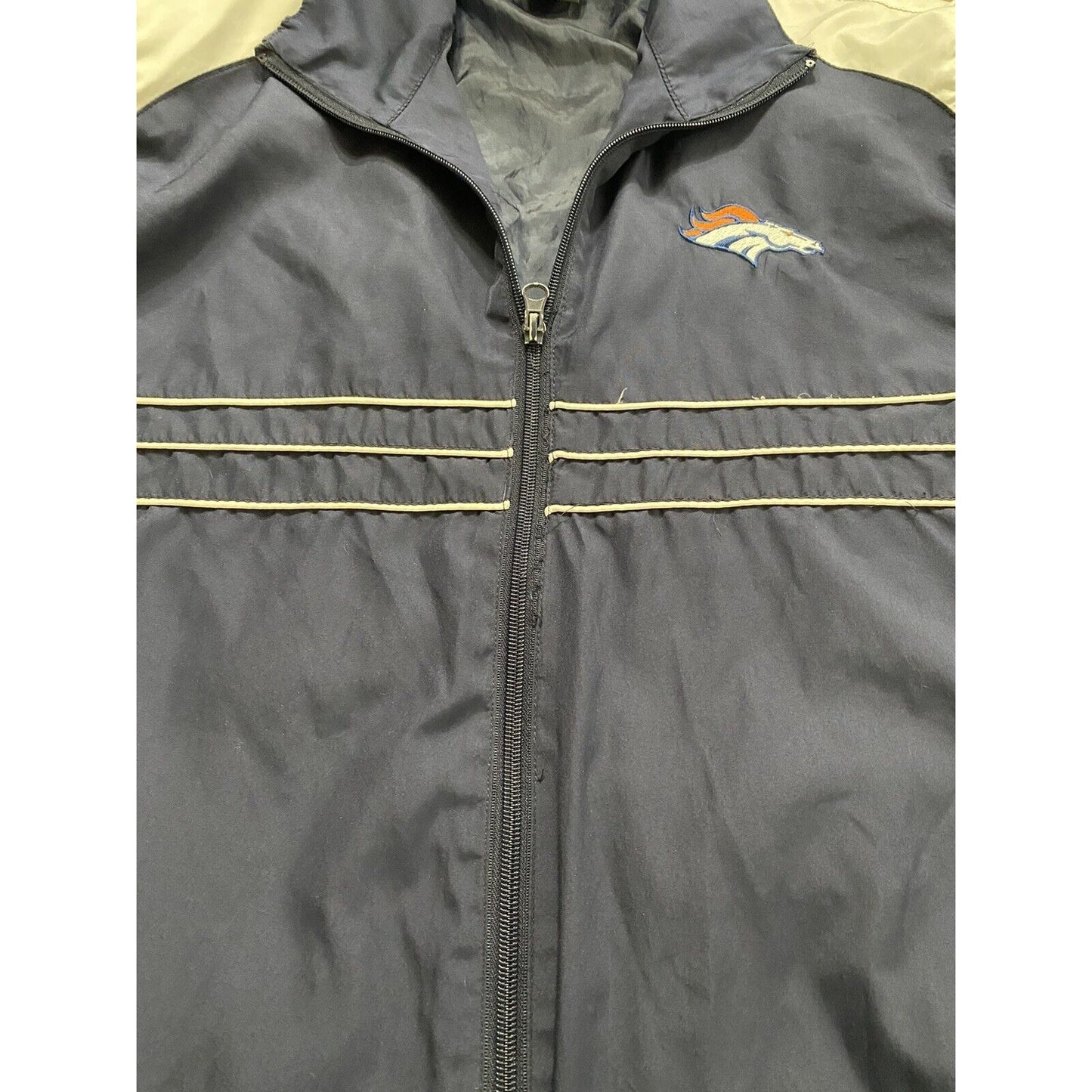 DENVER BRONCOS NFL Team Reebok Sports Illustrated SI Large Windbreaker Jacket