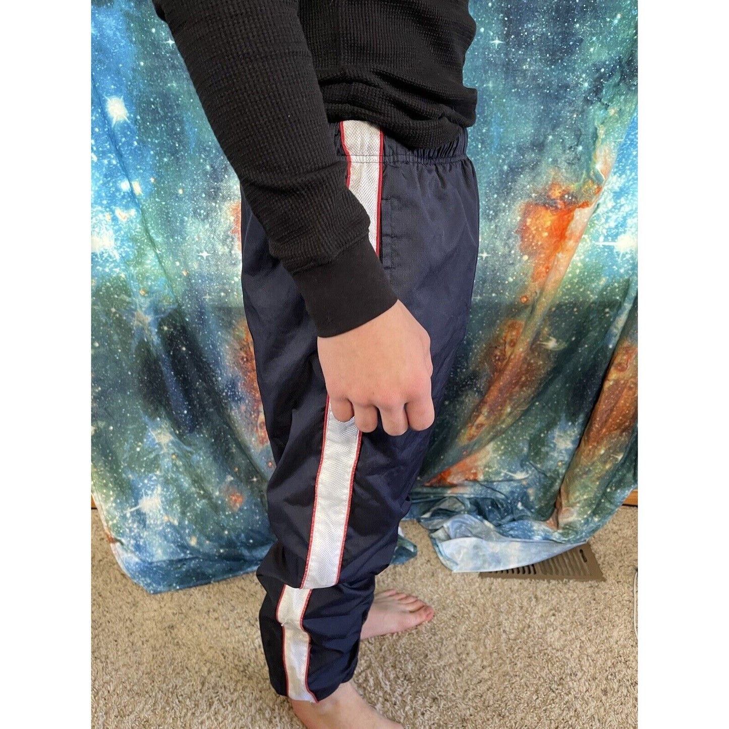 Men’s Small National Guard track pants dark blue recruiter