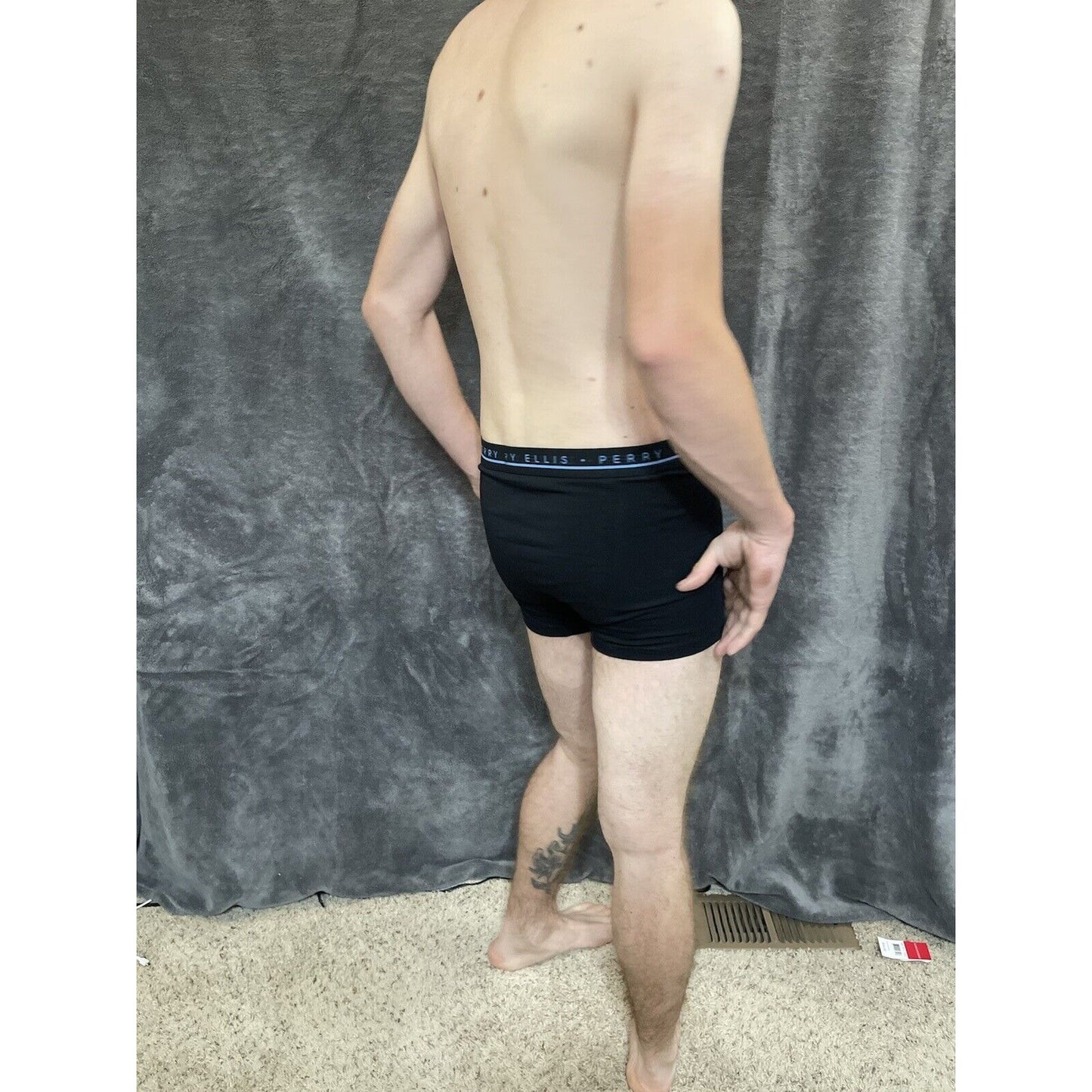 men's black perry ellis portfolio boxer brief Large