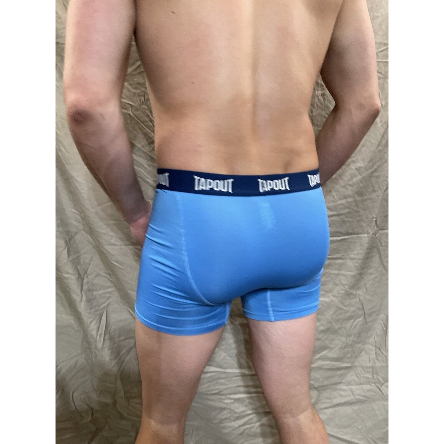 men's blue tapout compression shorts Small