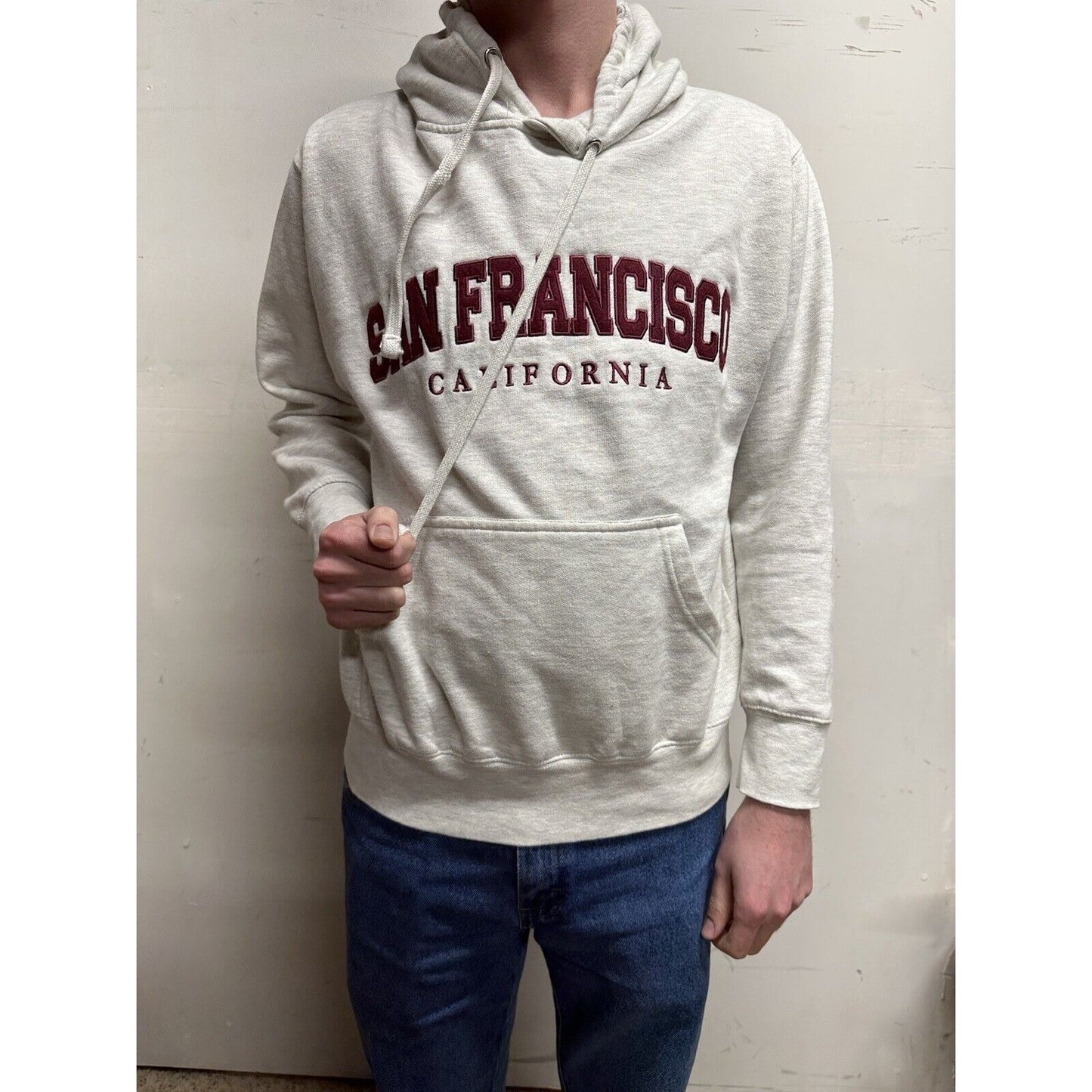 men’s city wear SF san francisco california hoodie white