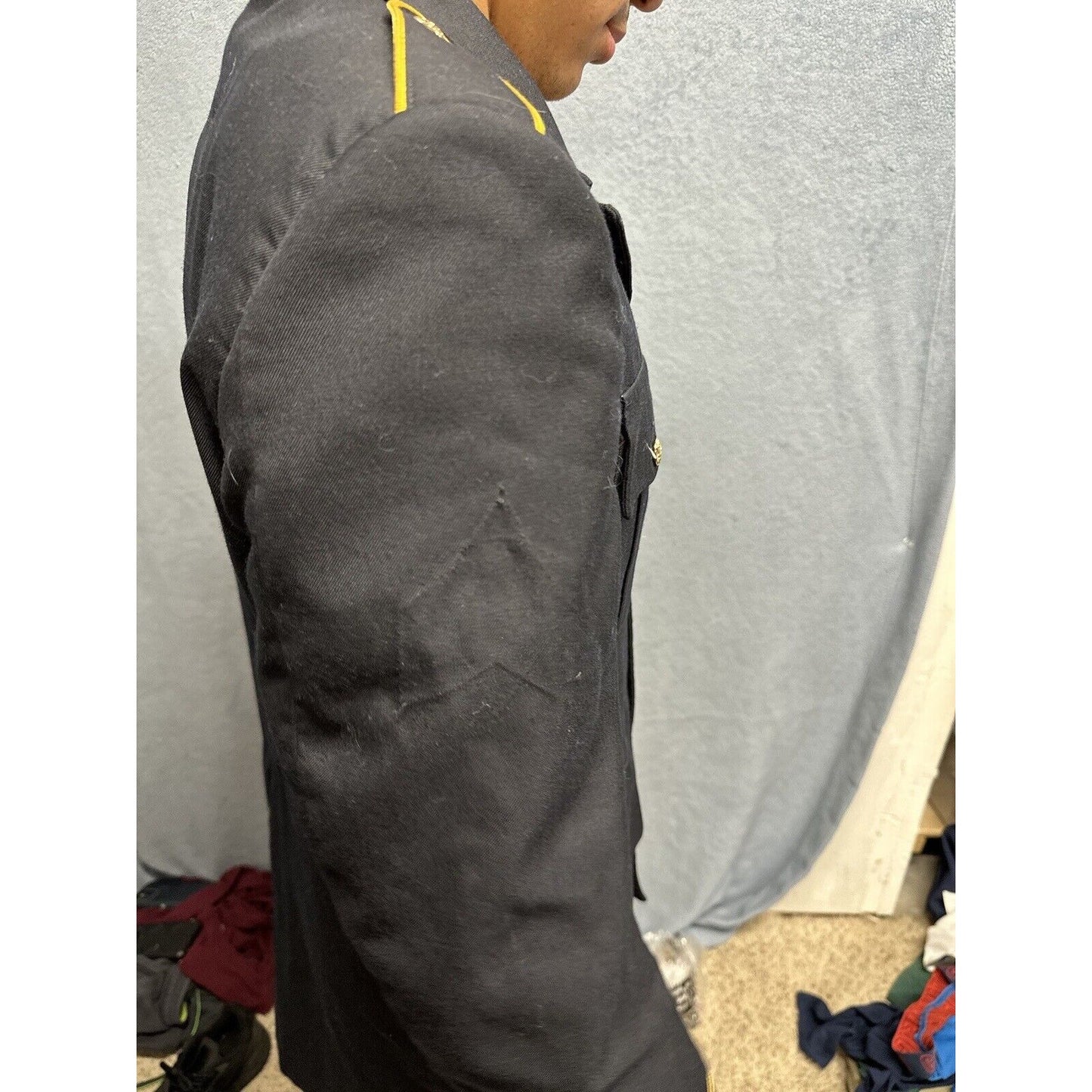 Men’s Army Coat Army Blue 450 Poly Wool 38L C Uniform Coat Top