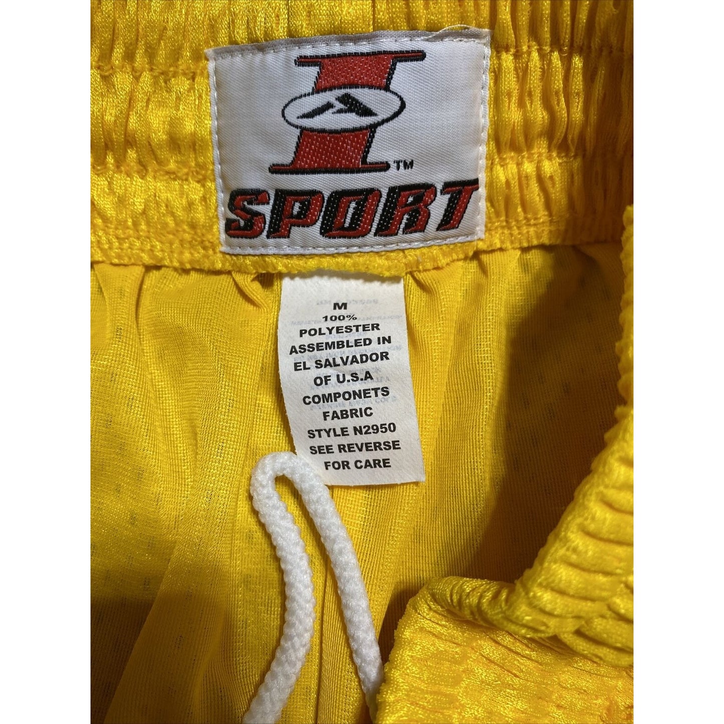 Soffe Intensity Athletic IA Men’s Medium Yellow Basketball Training Mesh Shorts
