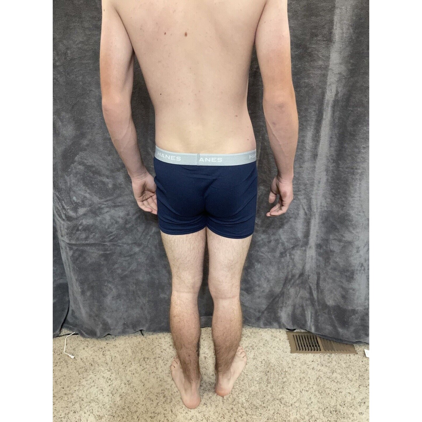 boy's Hanes youth XL Dark Blue With Yellow boxer brief