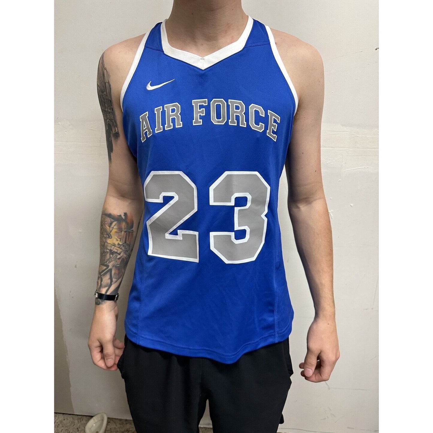 Men’s Large Nike Dri-fit USAFA Air Force Academy Jersey Tank Top Athletic