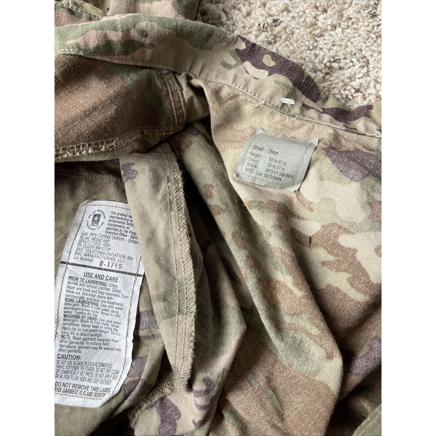 Men’s OCP Army Combat uniform Air Force Small Short Blouse Coat Top