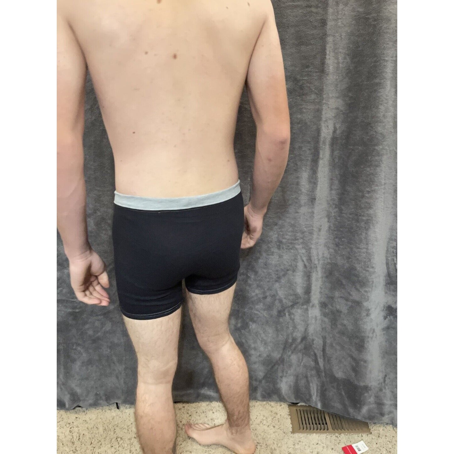 boy's youth XL Black With Gray hanes boxer brief