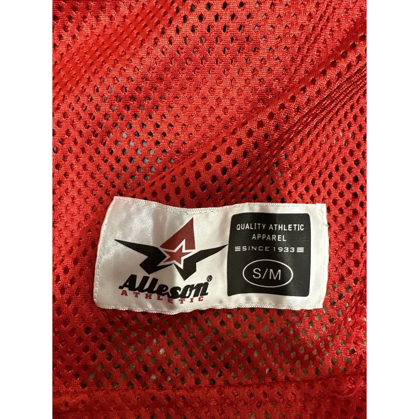 Men’s Red Alleson Athletics Small Trojans Football Jersey