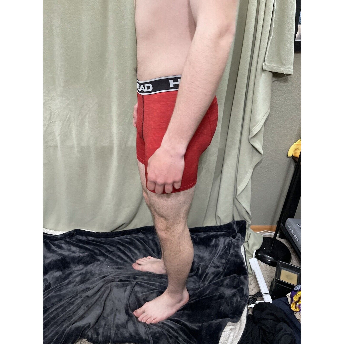 Head Brand Compression Shorts Medium Red With Black Pattern 1 Pair New