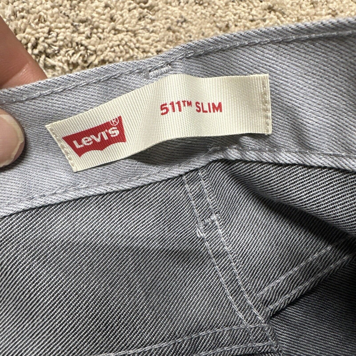 Boy’s 16 Regular 28 X 28 Levi’s Grey 511 Jeans Pants
