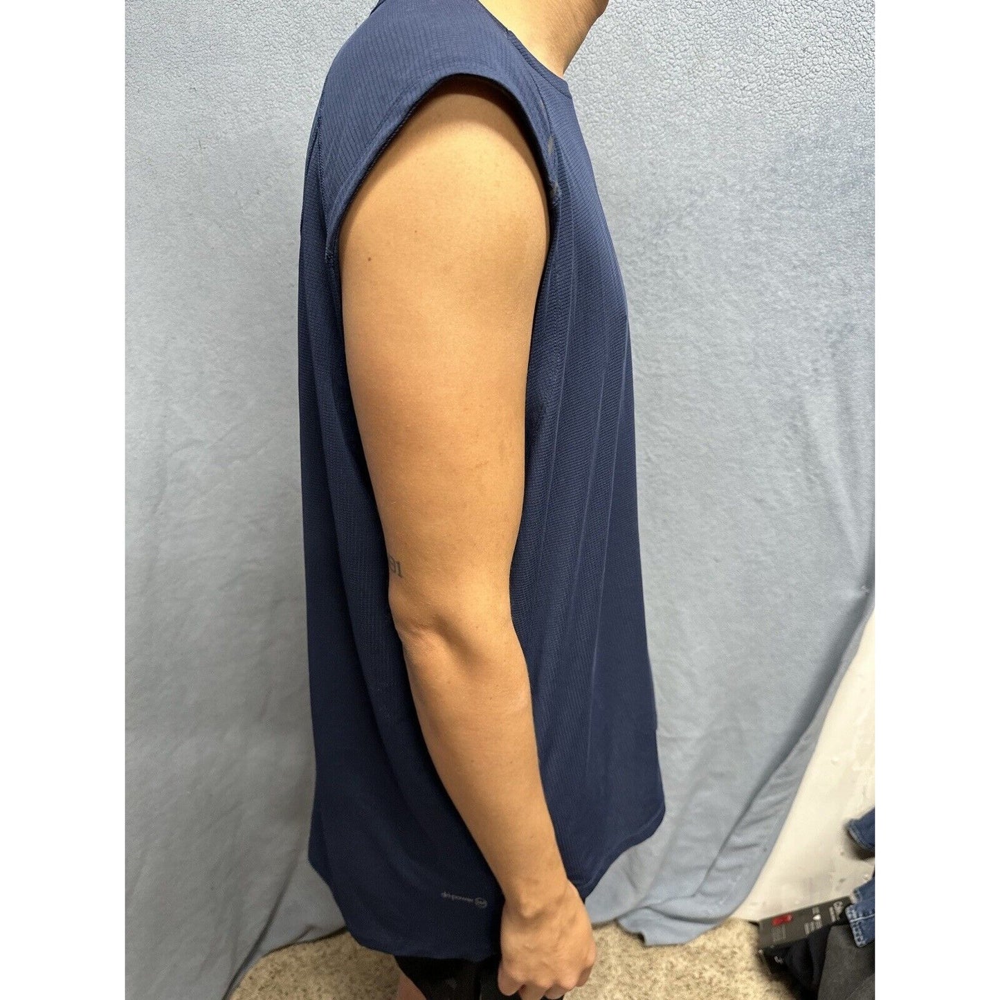 Men’s Dark Blue Russell 2XL Training Fit Intellifresh Dri Power Muscle Shirt