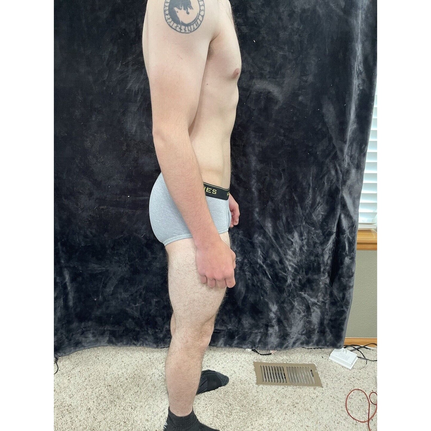Men’s Small Hanes Gray Briefs Comfort Cool