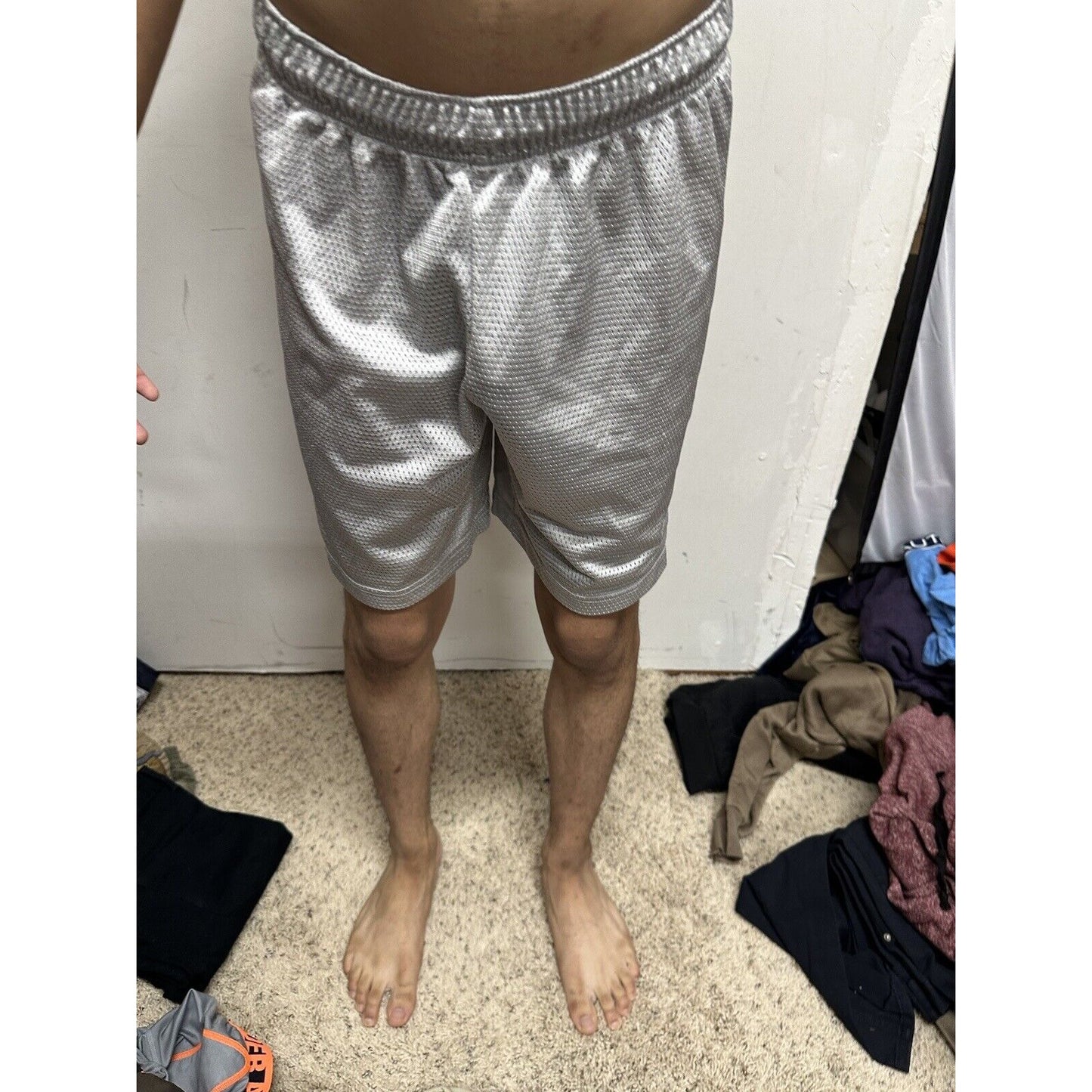 Men’s Pro Spirit Small Silver Athletic Shorts