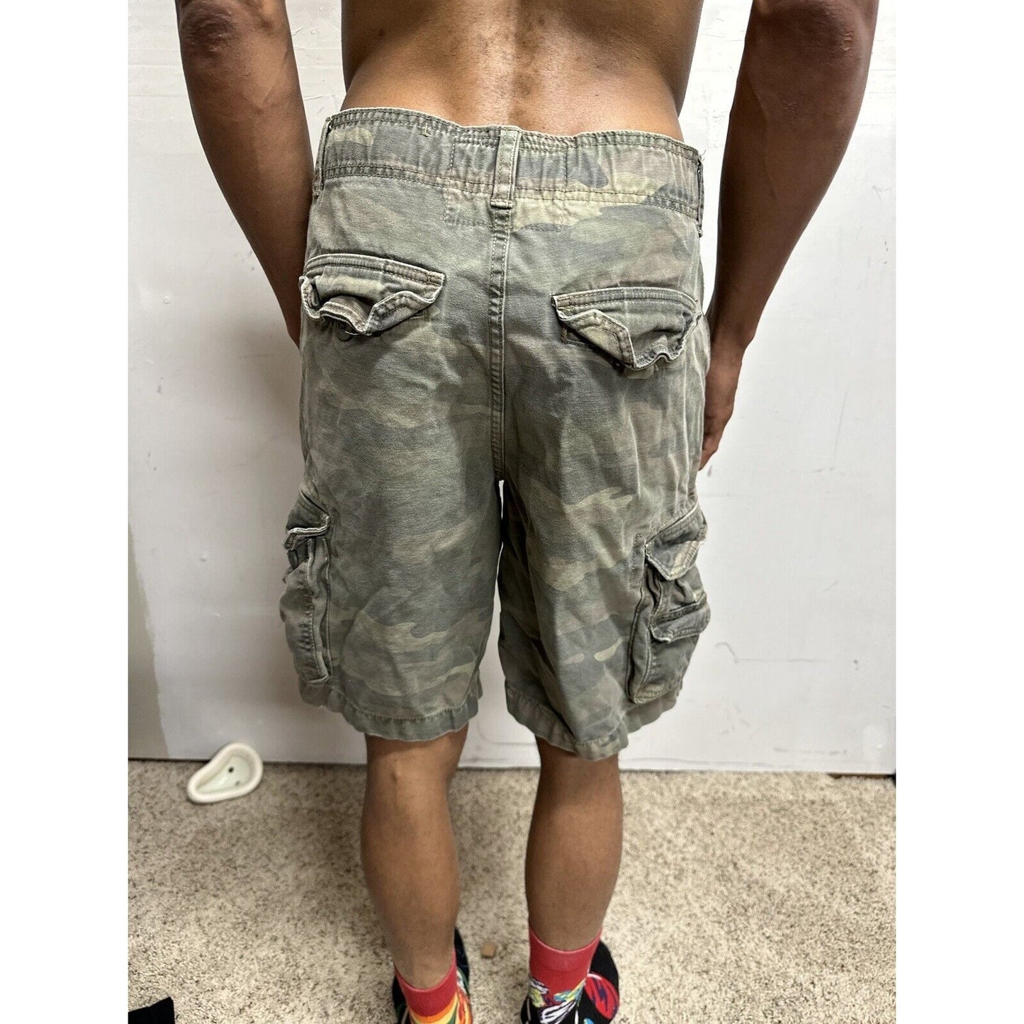 Men’s Camo Cargo Shorts Faded Glory Size 30