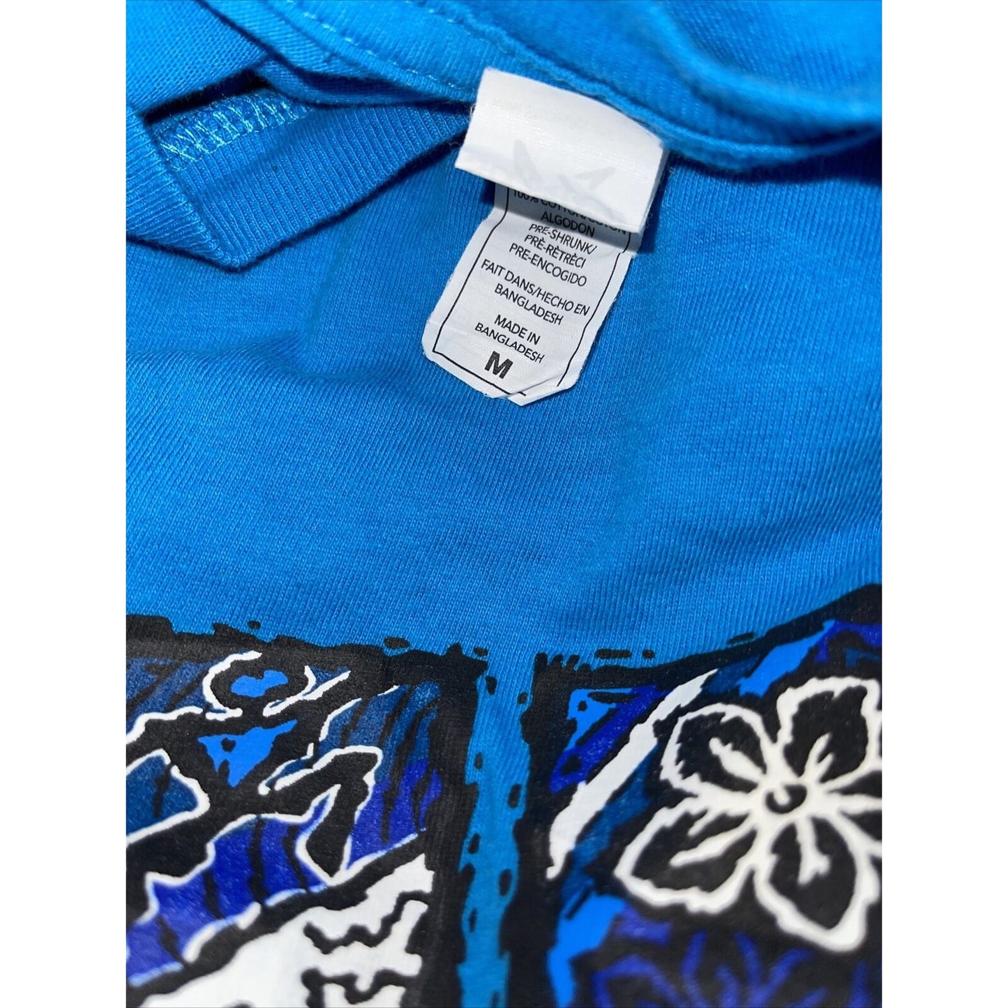 Men’s Startee Medium T-shirt Teal Hawaiian
