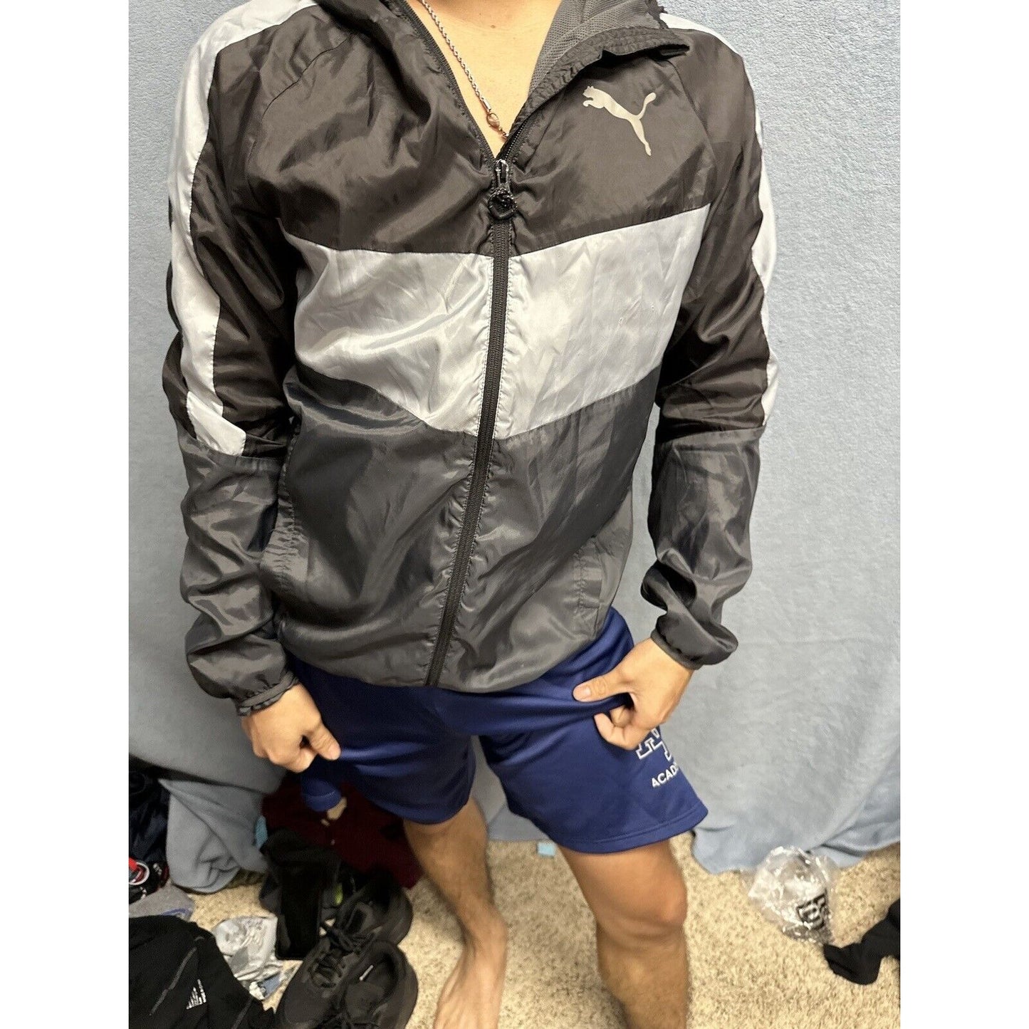 Men’s Small Puma Gray Full Zip Hoodie Small