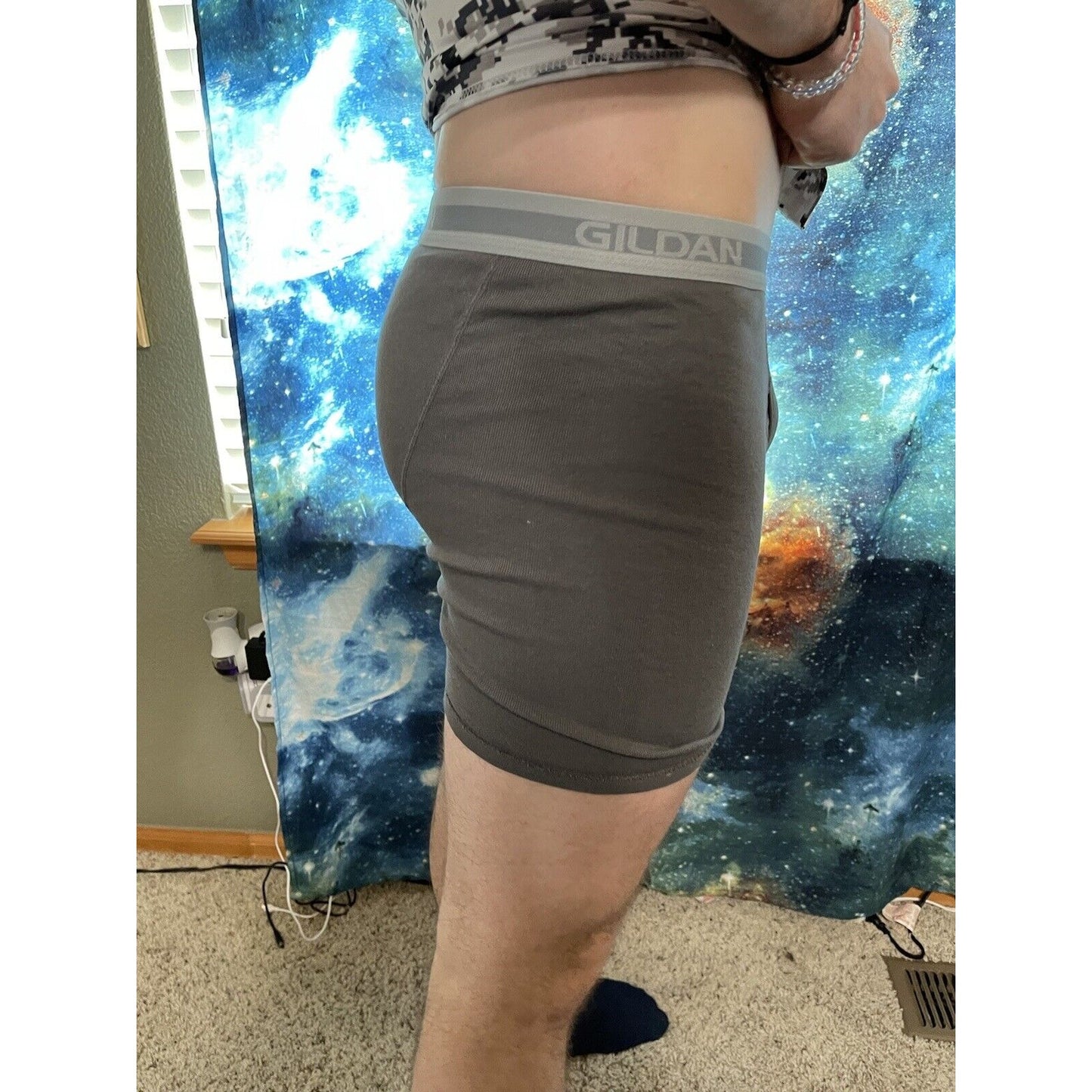 Men's Gildan Gray medium boxer briefs New And Unworn.