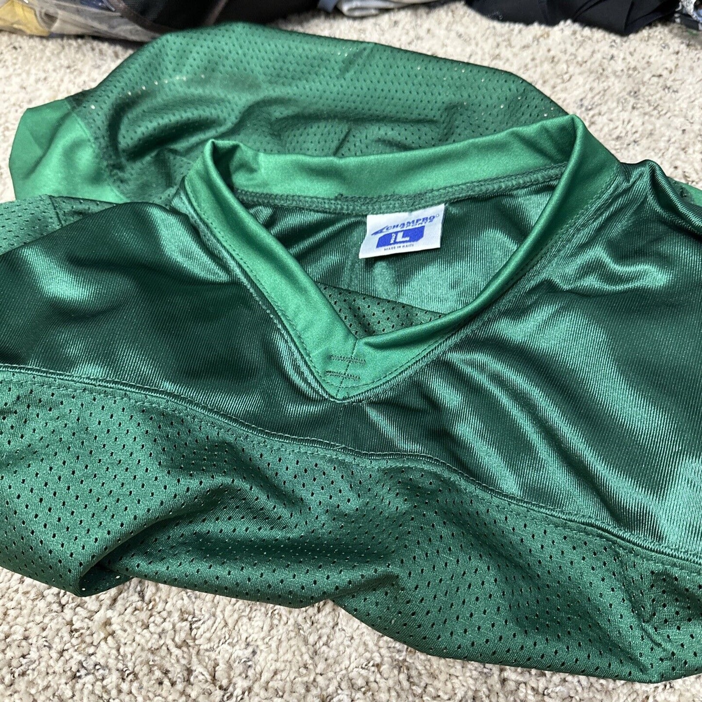 Men’s Green Champro Adult Large Football Jersey