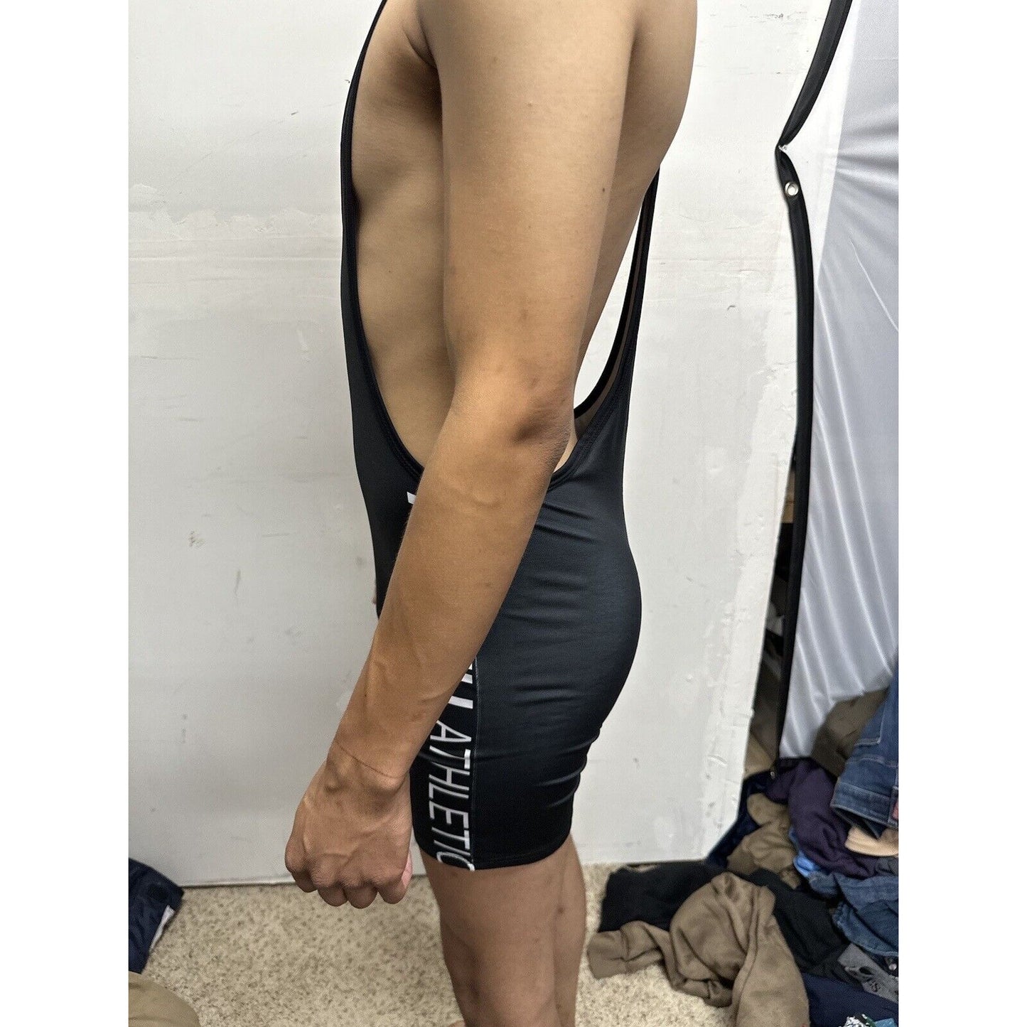 Men’s Tauwell Size Medium Wrestling Singlet Black