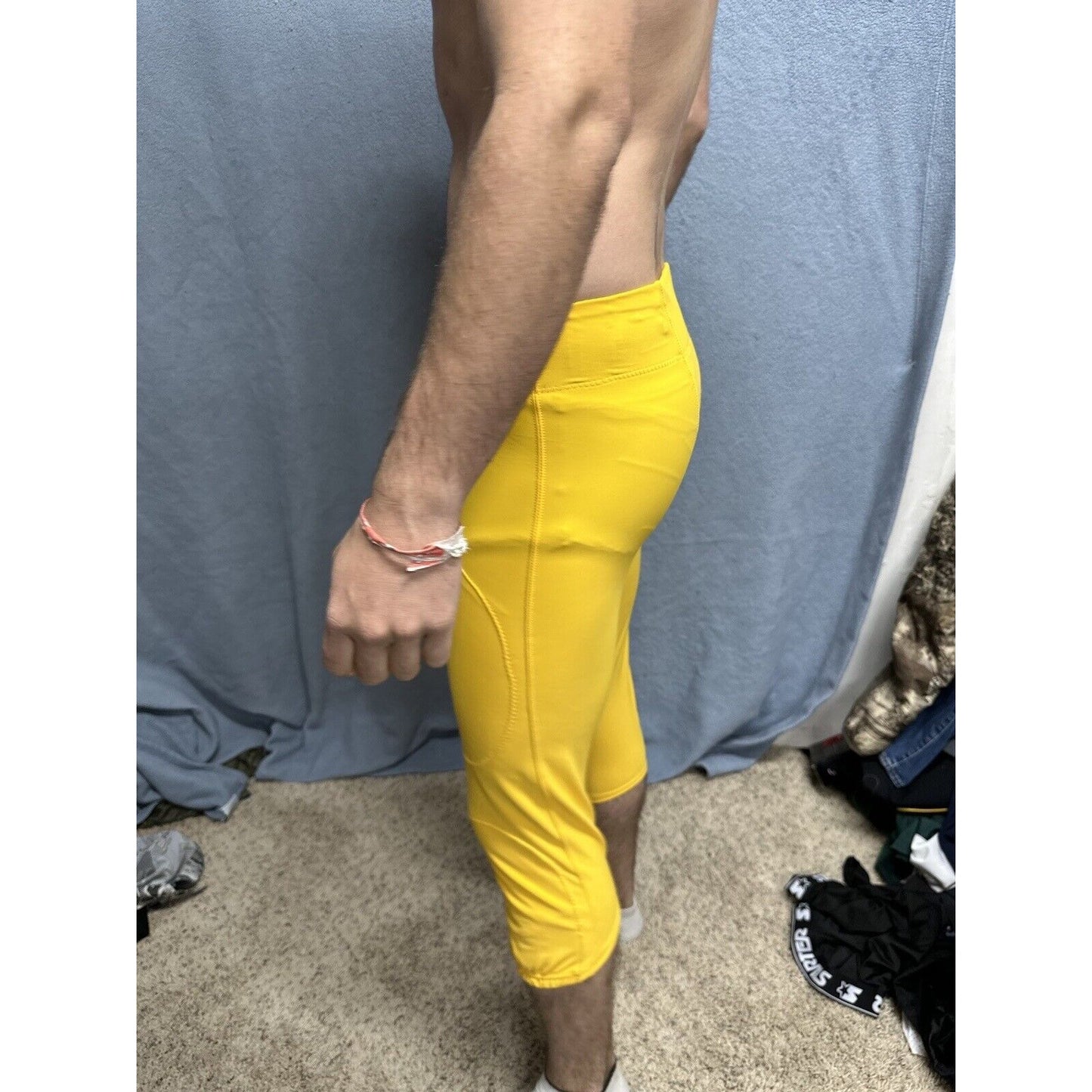 Men’s Rawlings Football Pants Yellow Medium Nylon Spandex