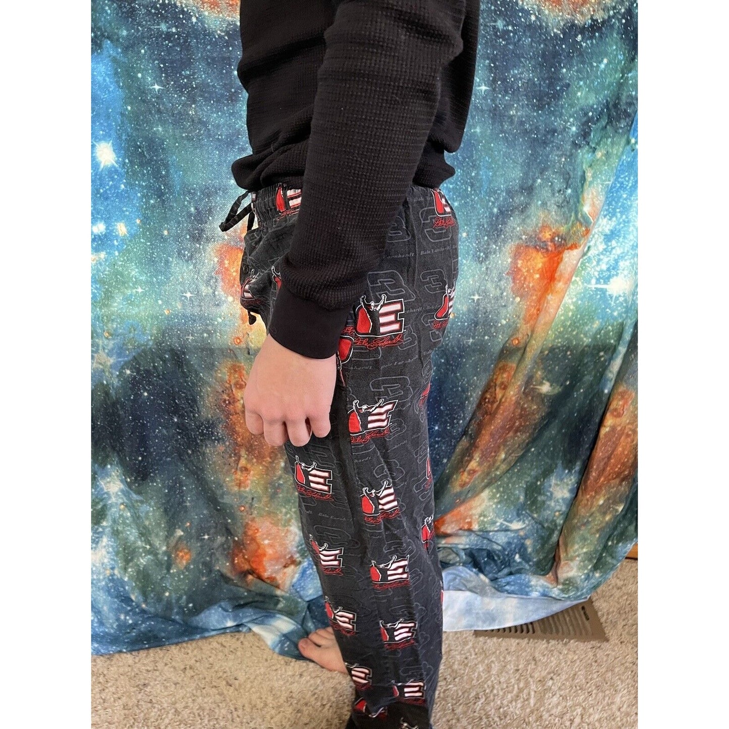 Men’s Winner’s Circle Small Sleepwear Lounge Pants Black Dale Earnhardt