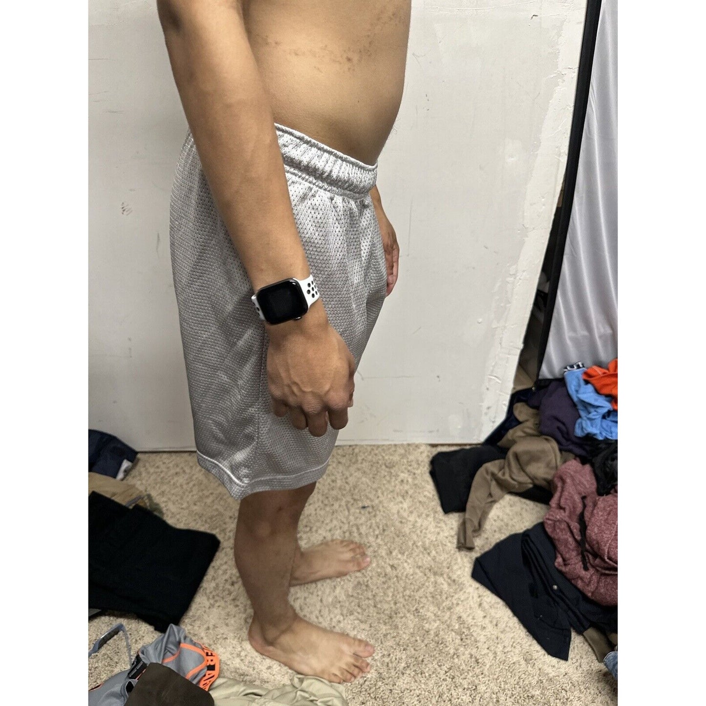 Men’s Pro Spirit Small Silver Athletic Shorts