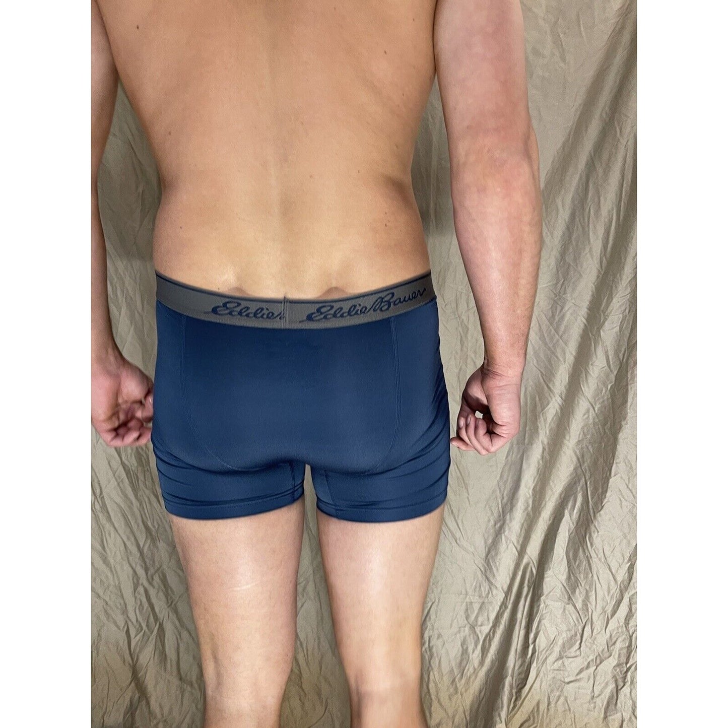 men's eddie bauer medium compression shorts 8% spandex Dark Blue