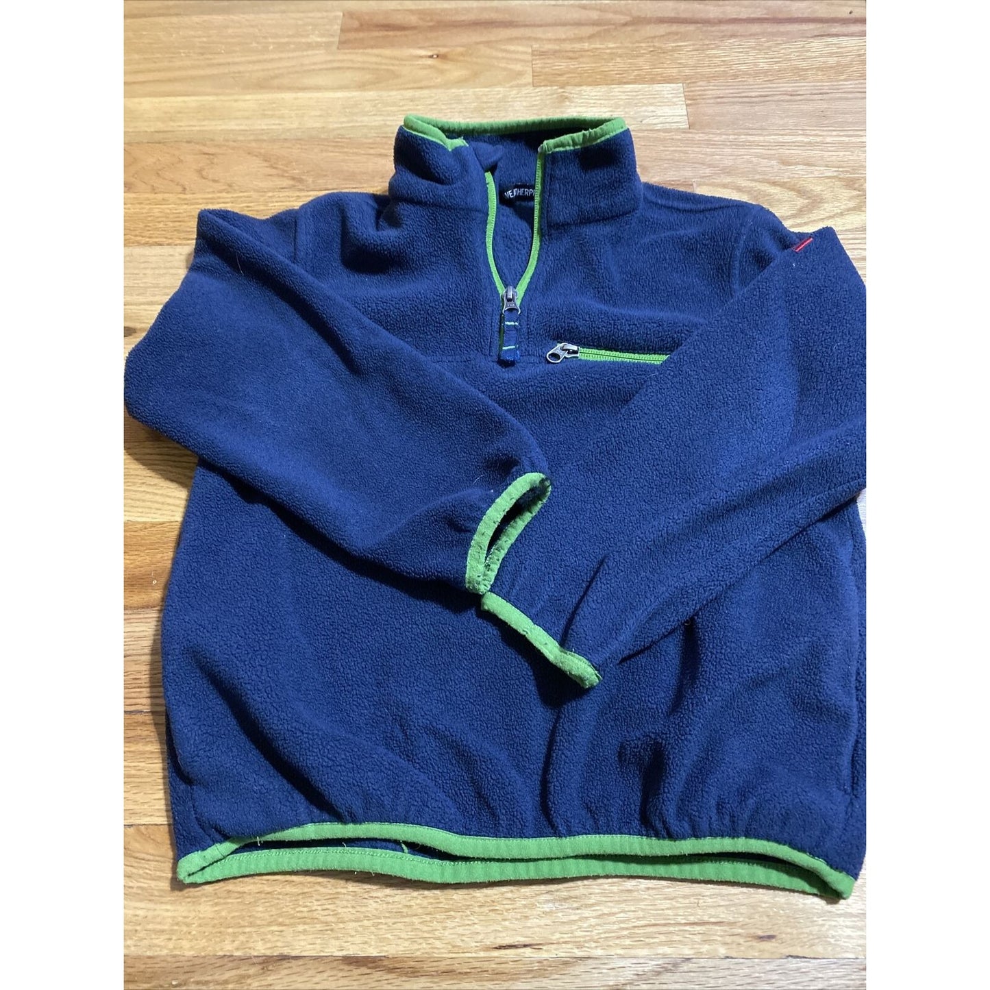 32 Degrees Weatherproof Boy’s Sz 7 Midnight Blue Green Polyester Fleece Pullover