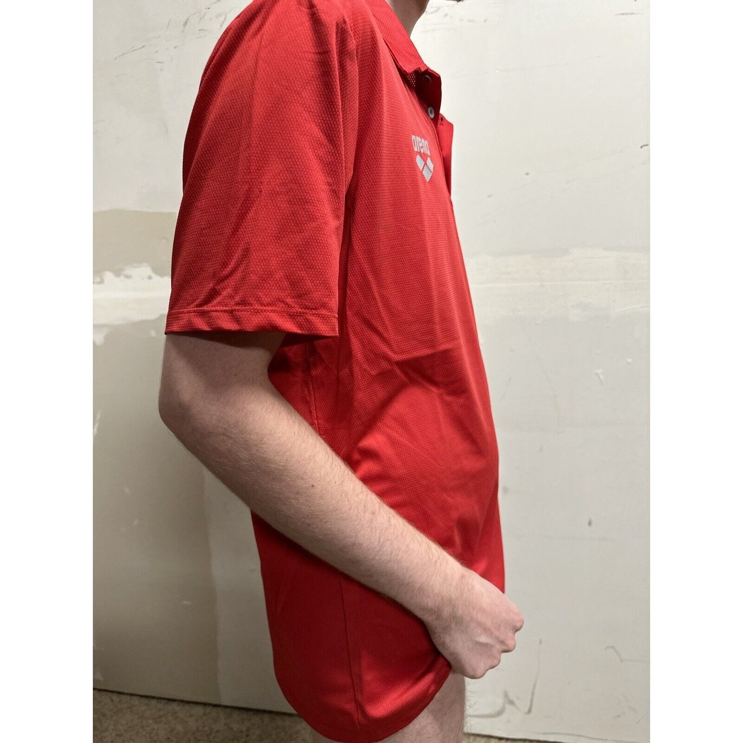 men’s red polo shirt arena usa swimming Size Large