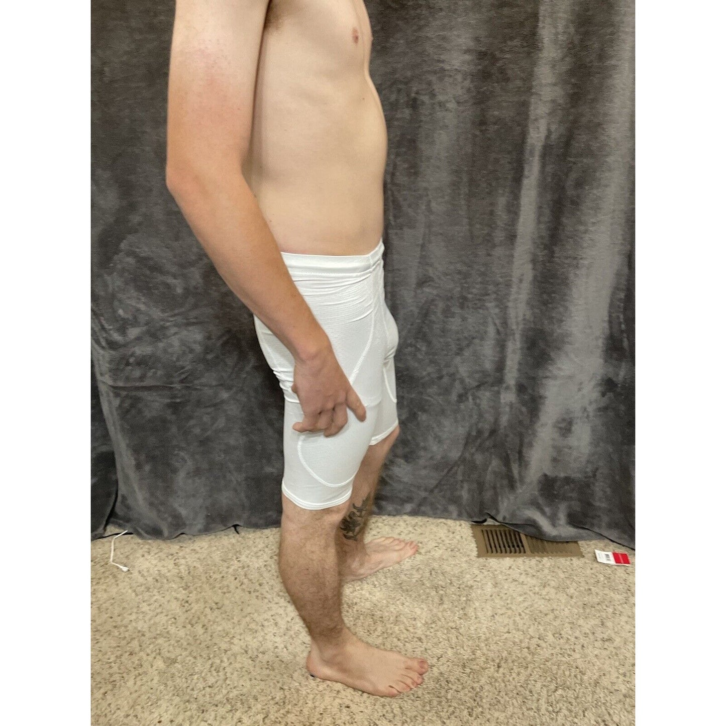 men's alleson athletic Small white football compression shorts