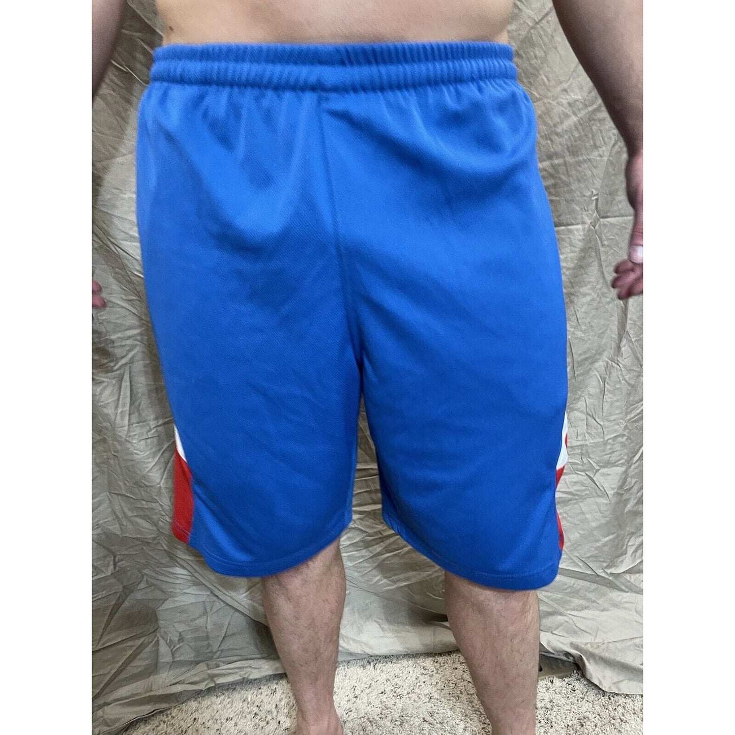 Men's Pro Edge Medium Kansas University Basketball Shorts Blue