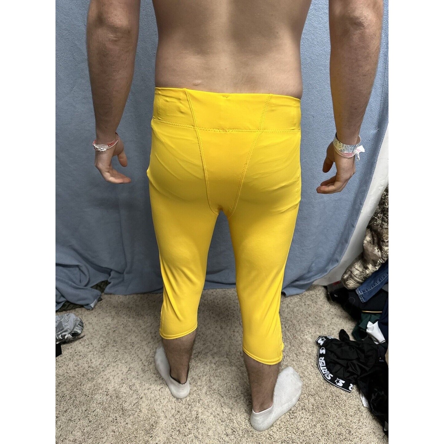 Men’s Rawlings Football Pants Yellow Medium Nylon Spandex