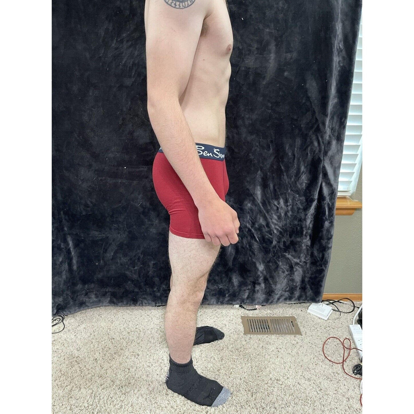 Men’s Ben Sherman Dark Red Boxer Briefs Large