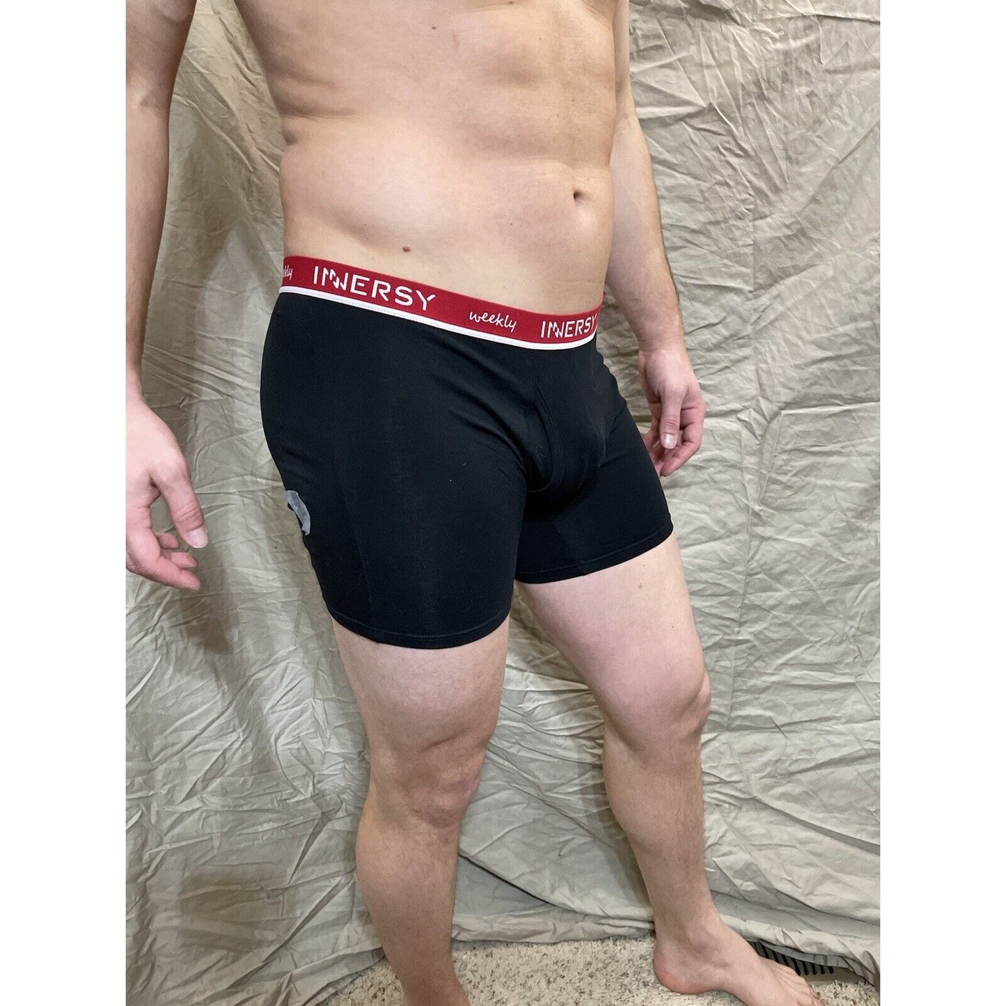 Inersy Weekly Men's black boxer briefs Red band New And Unworn Large
