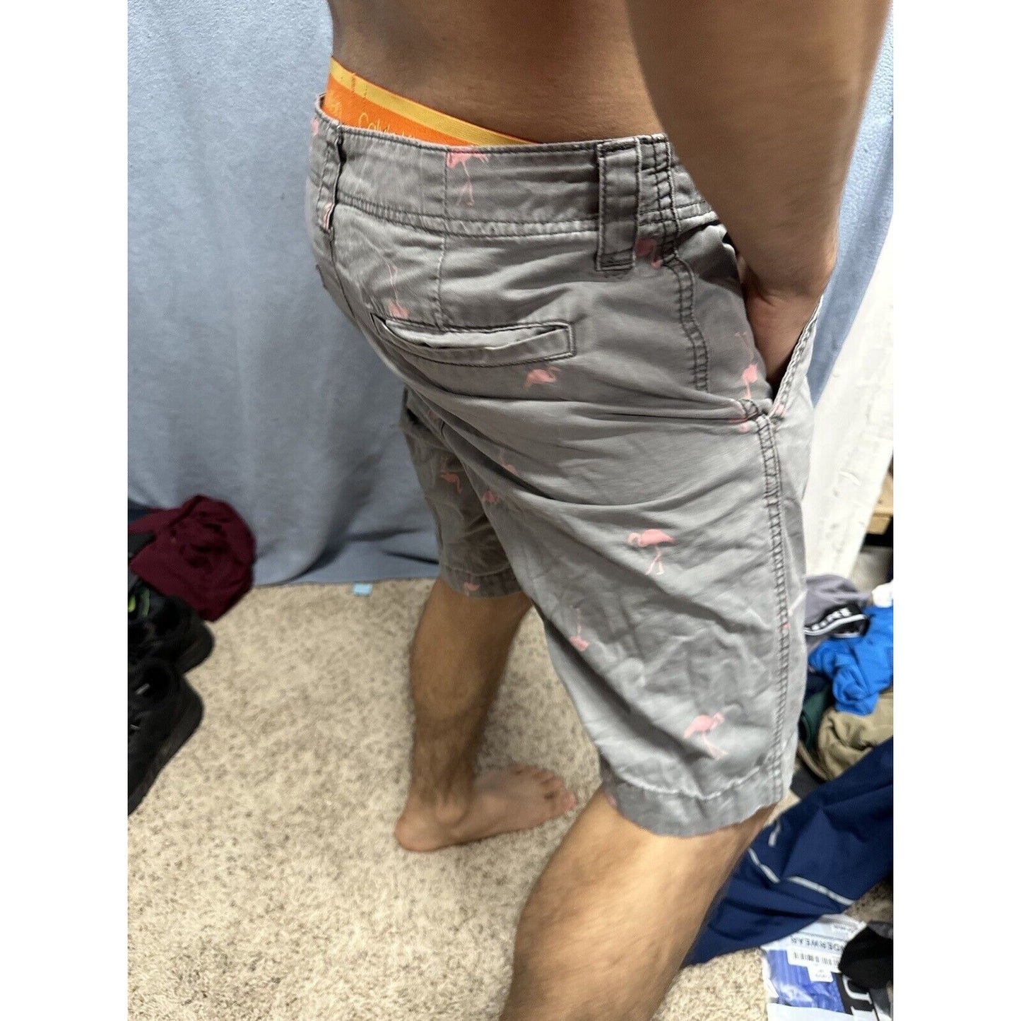 Men’s Gray Flamingo Aeropostale Shorts Size 32