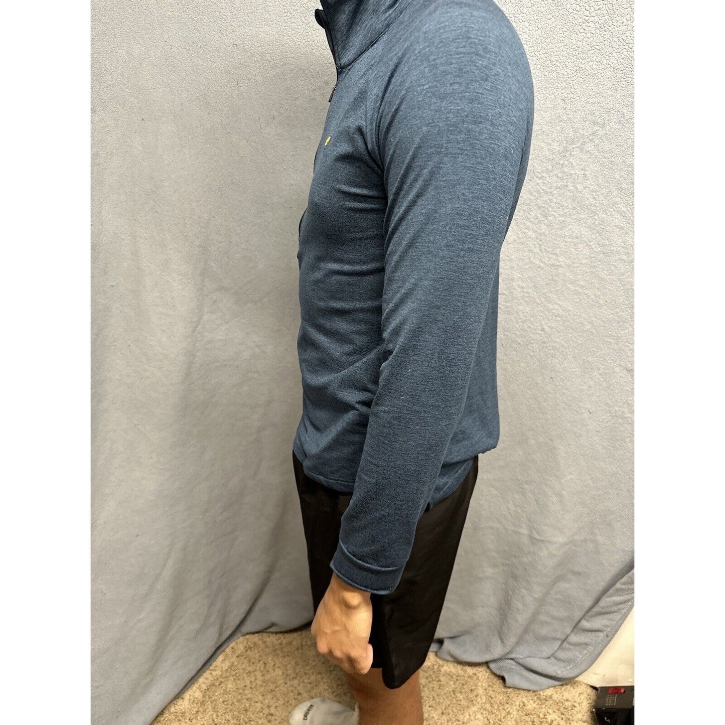 Men’s Blue Medium Weekend Sport Marine Layer 1/4 Zip Pullover Sweater