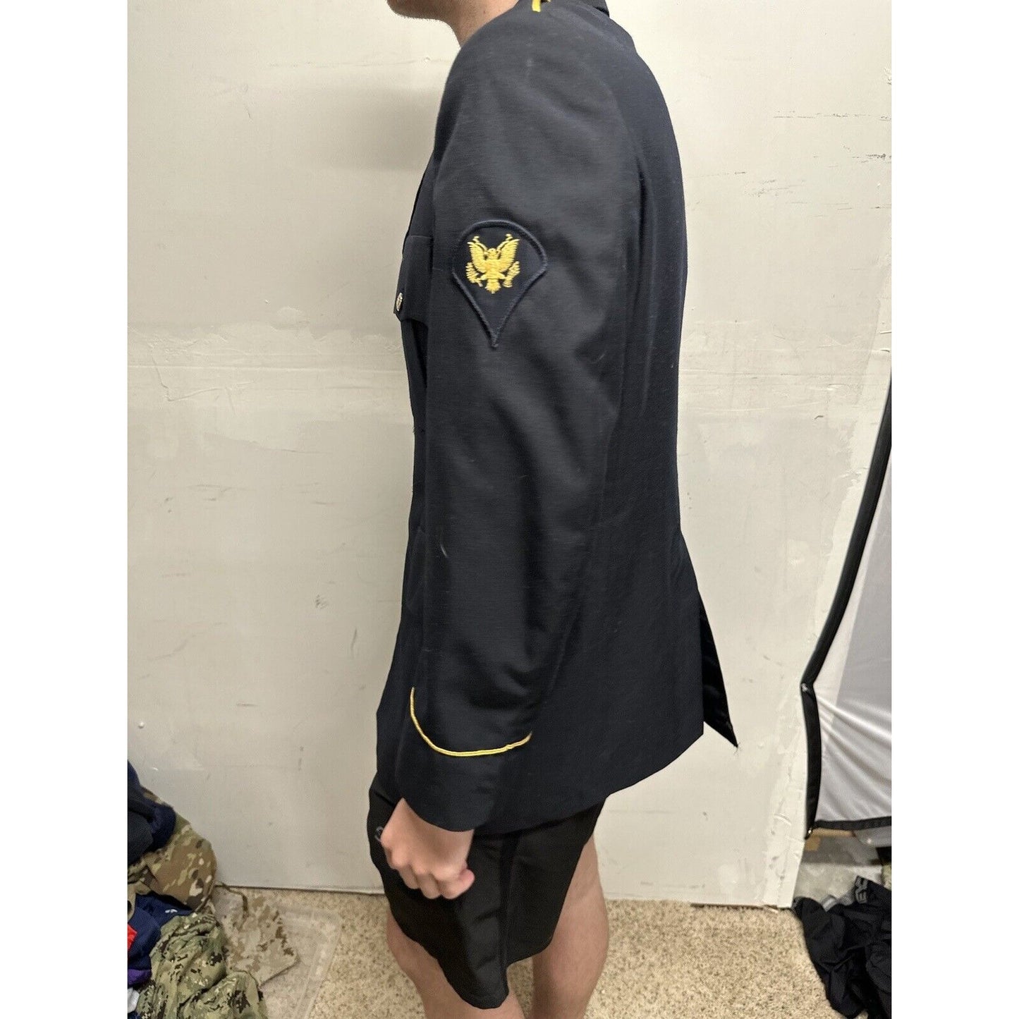 Army Service Coat Men’s 38 RC Specialist Rank poly/wool defense logistics