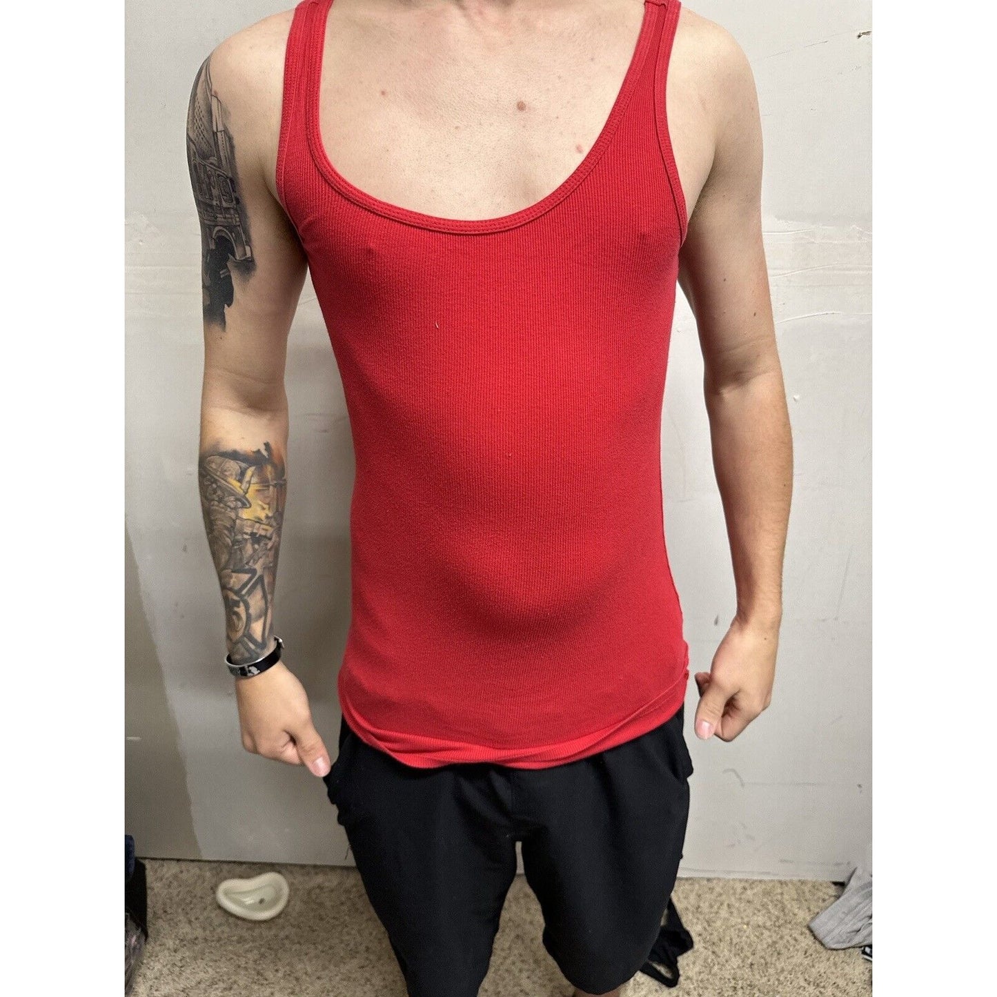 Men’s Large Red Mossimo Muscle Shirt Tank Top