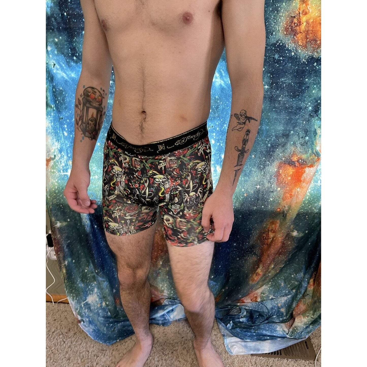 men's ed hardy compression shorts small skeleton New And Unworn
