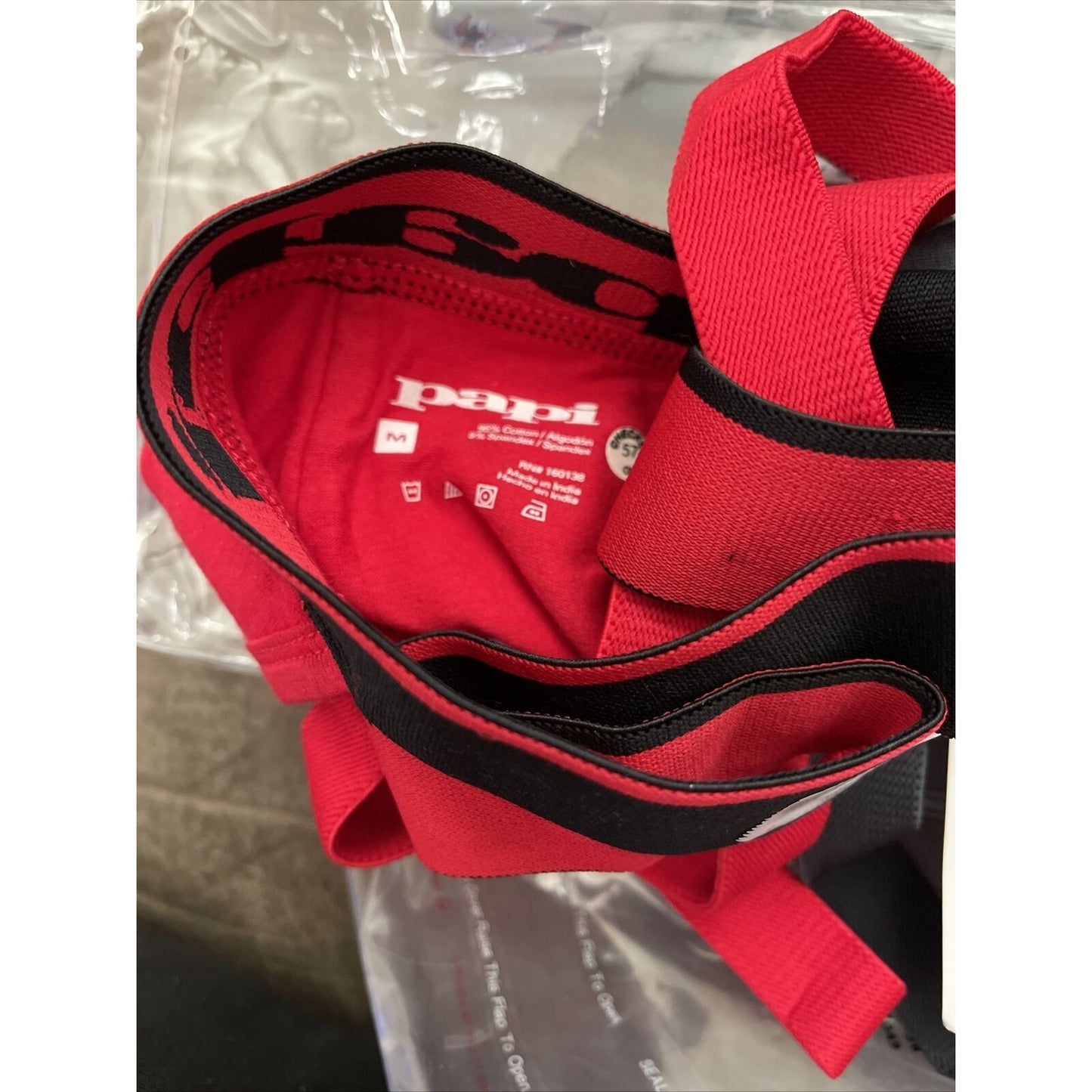 Men's Red Papi Jockstrap Medium