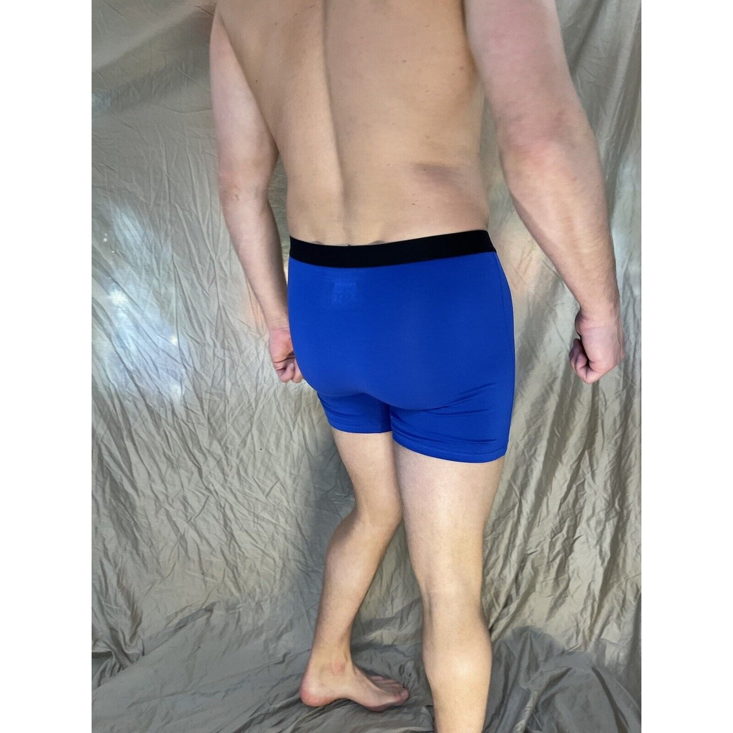 men's blue innersy weekly medium 5% spandex boxer brief