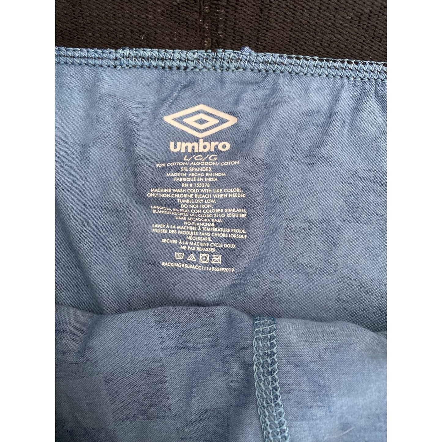 Umbro Men’s Large Shades of Blue Checkerboard Cotton Stretch Boxer Briefs NEW