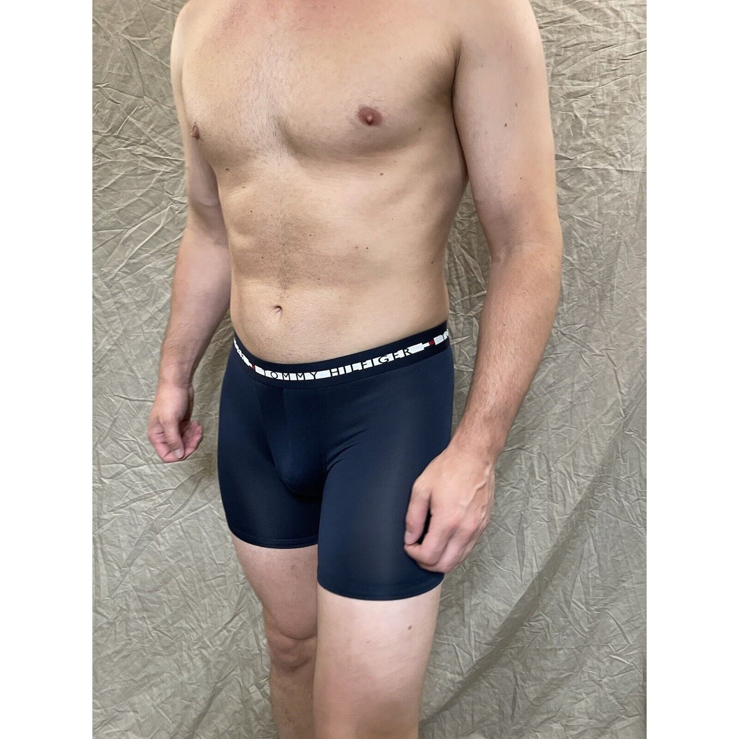 men's tommy hilfiger small dark blue compression boxer briefs
