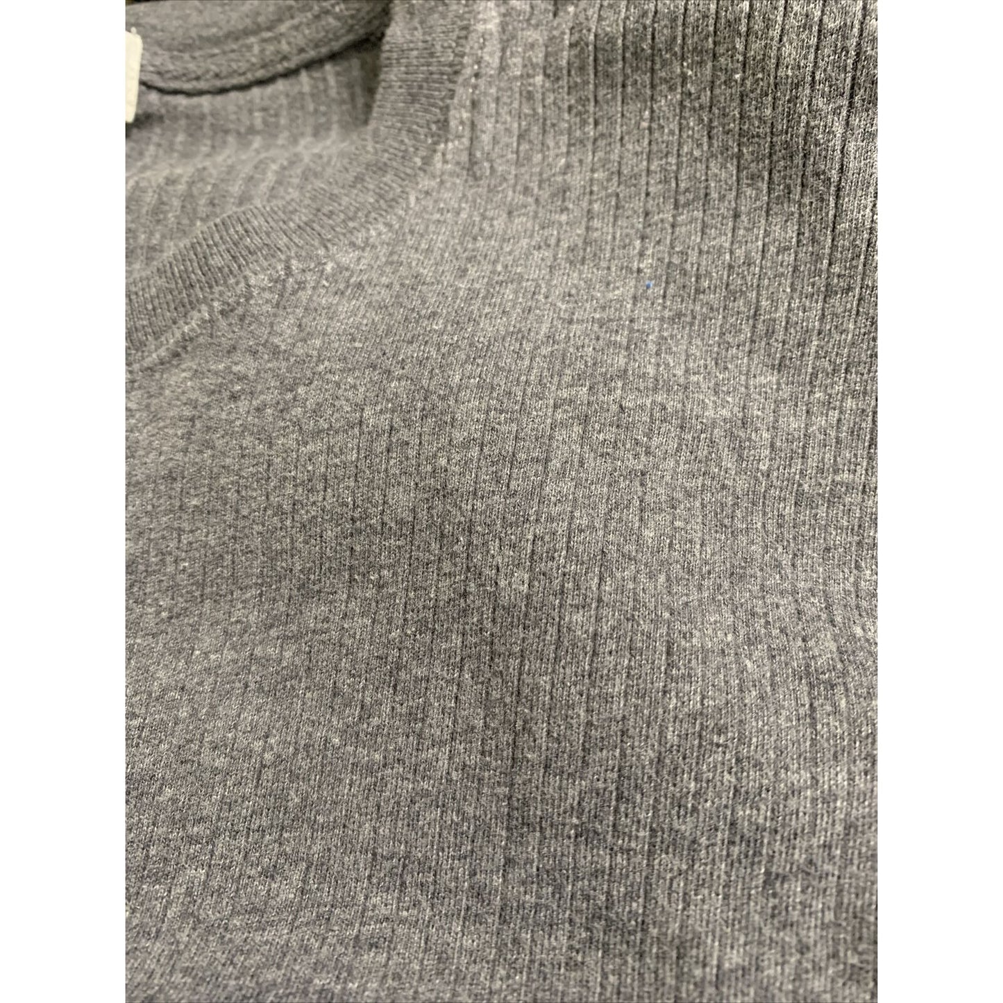 Alfani Mens Stretch Gray Ribbed T-Shirt Medium