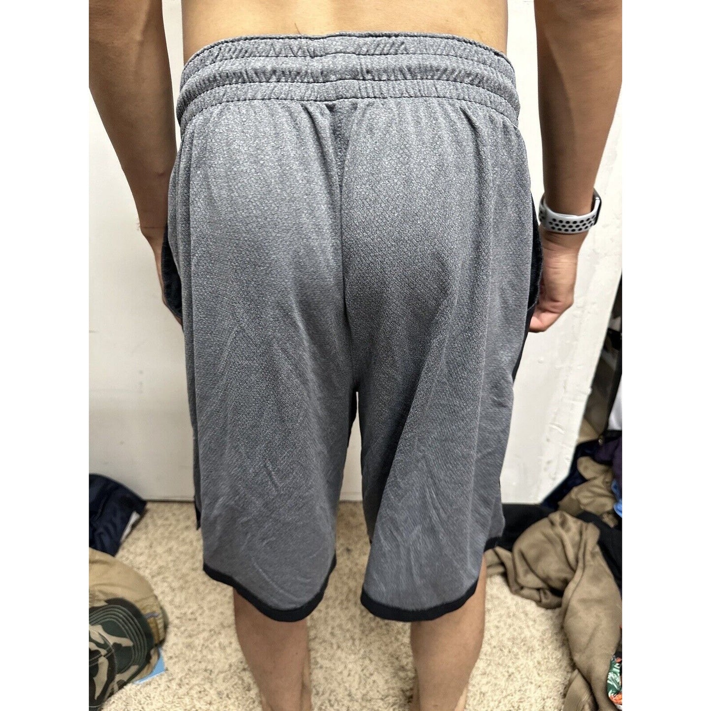 Men’s Black And Gray Nike XL Athletic Shorts With Pockets
