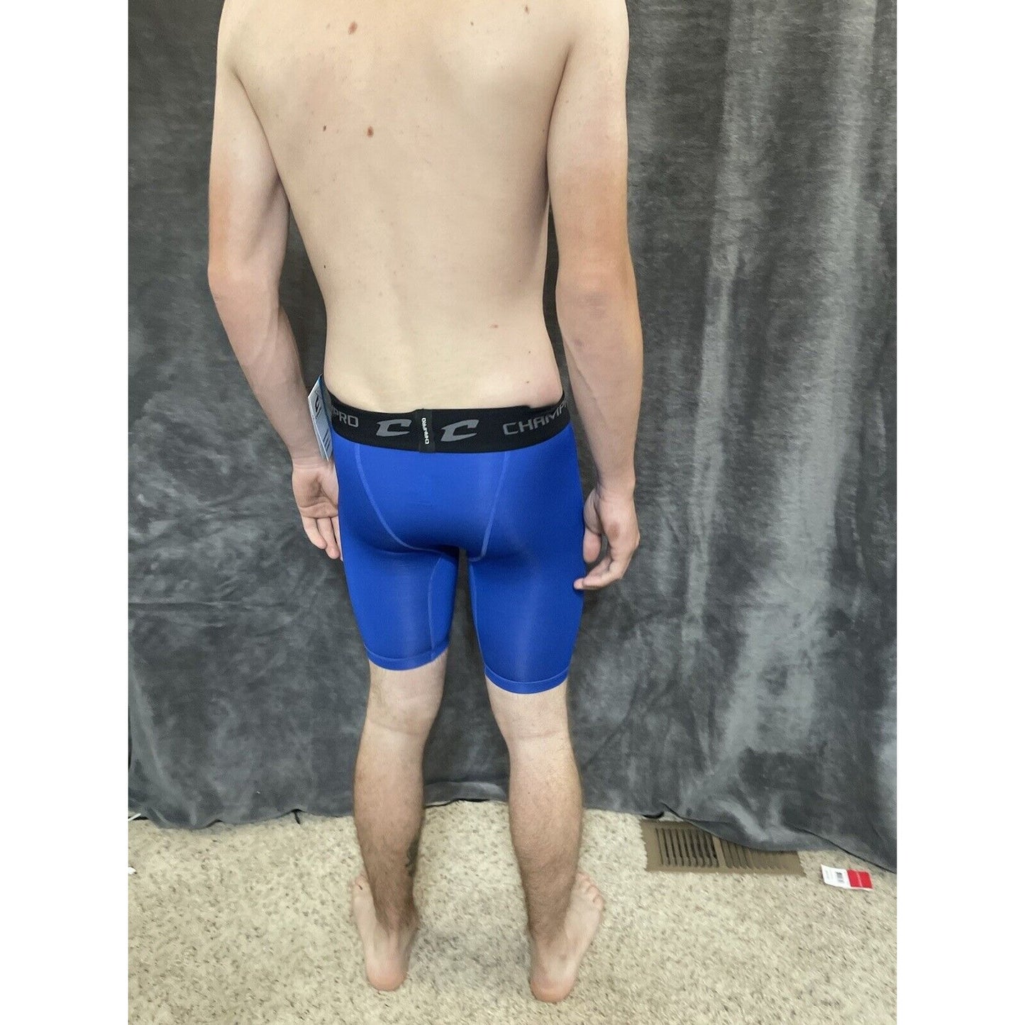 youth boys Royal blue champro performance compression shorts youth large
