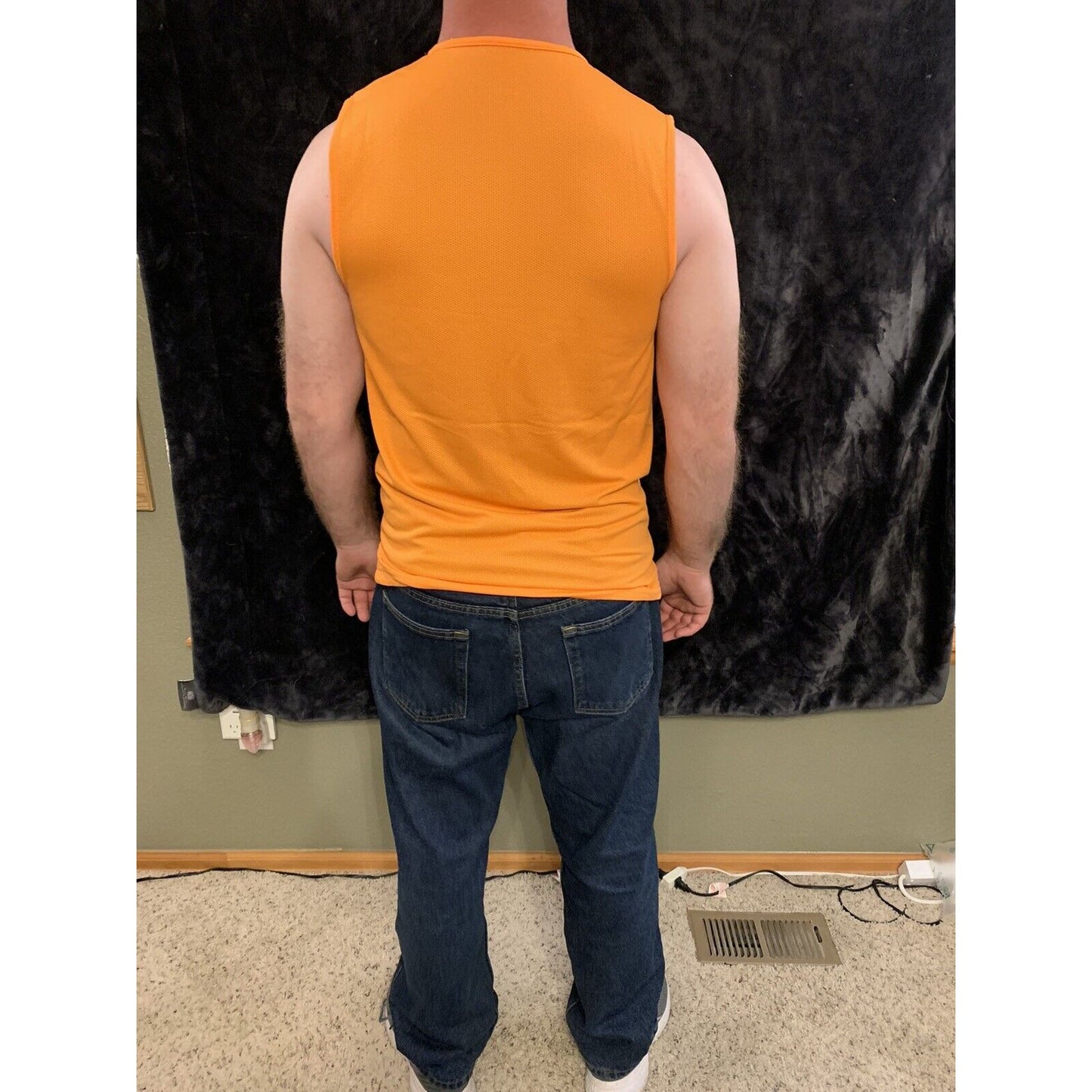 Spalding Black / Orange Basketball Top Mesh Tank Reversible