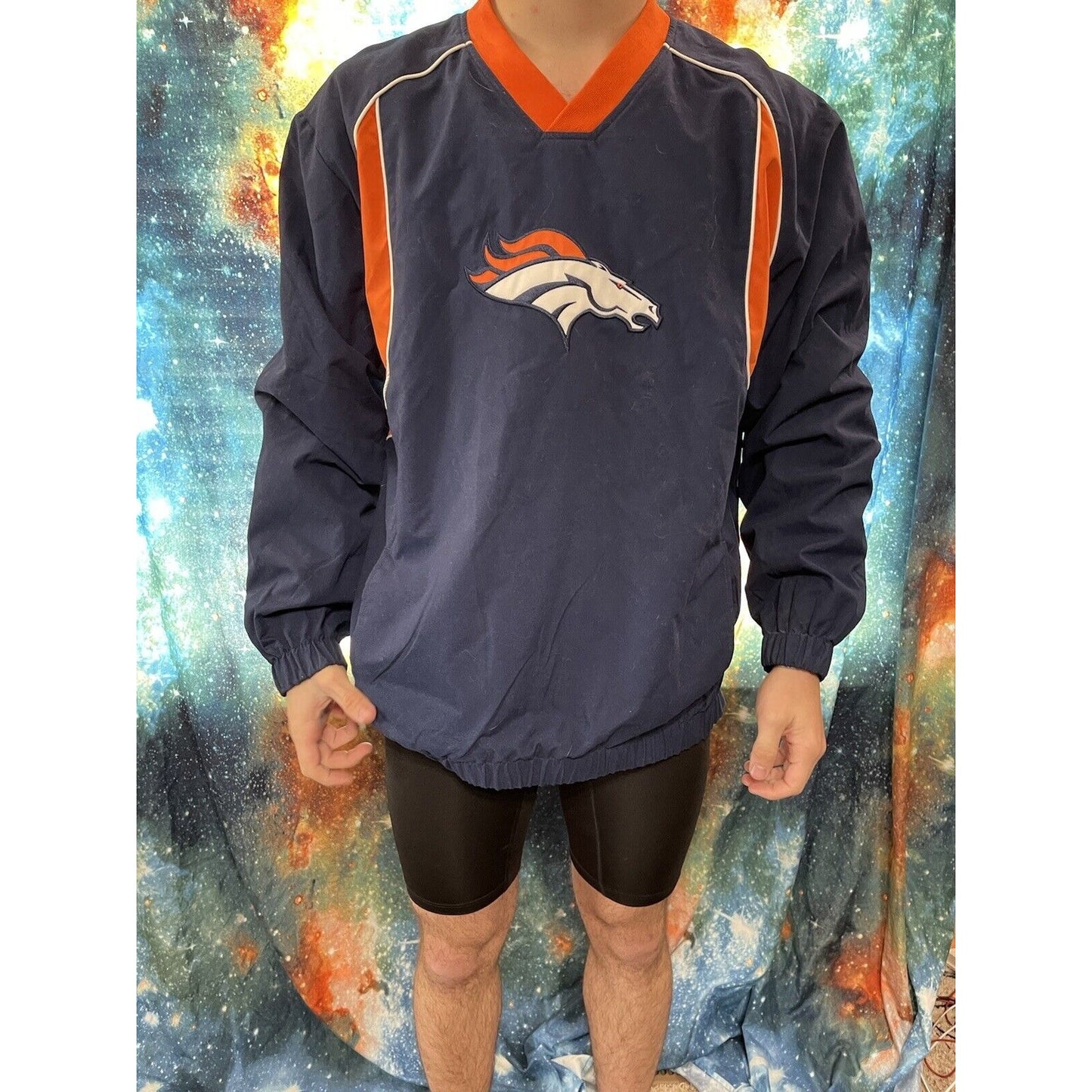 Men's NFL Apparel size large denver broncos pullover windbreaker