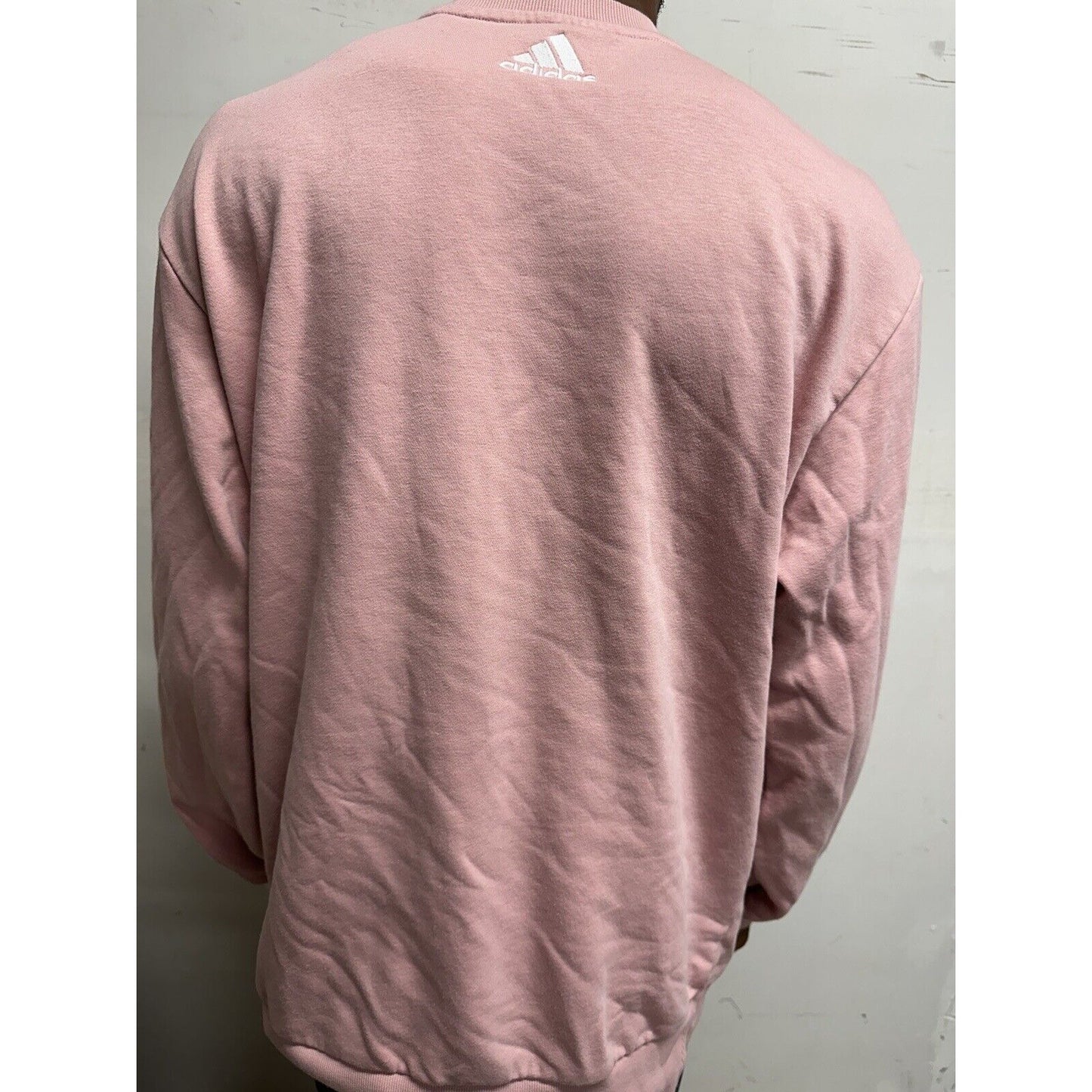 Men’s Pink Adidas Large Pullover Sweatshirt Long Sleeve