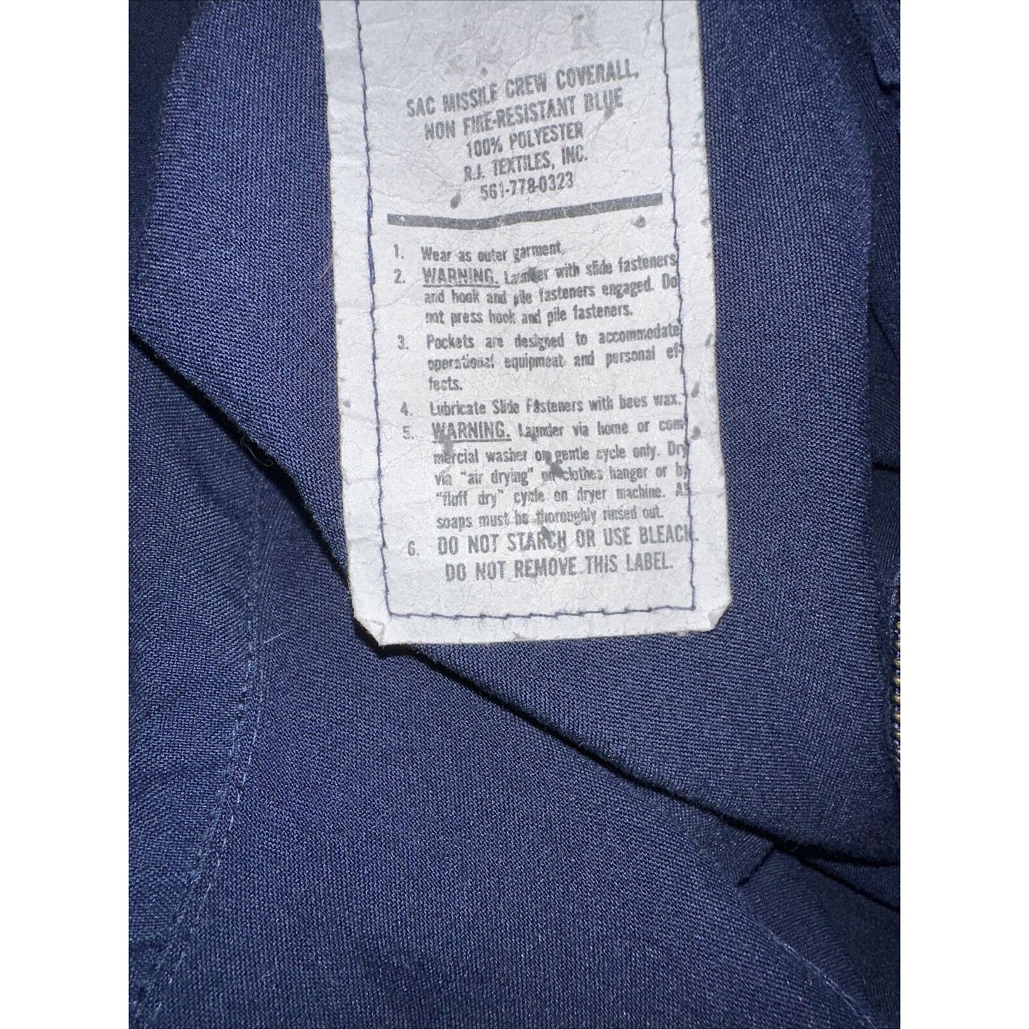 Vtg 90sSAC Missile Crew Coveralls Military USAF Jumpsuit Mechanic Flightsuit 42R